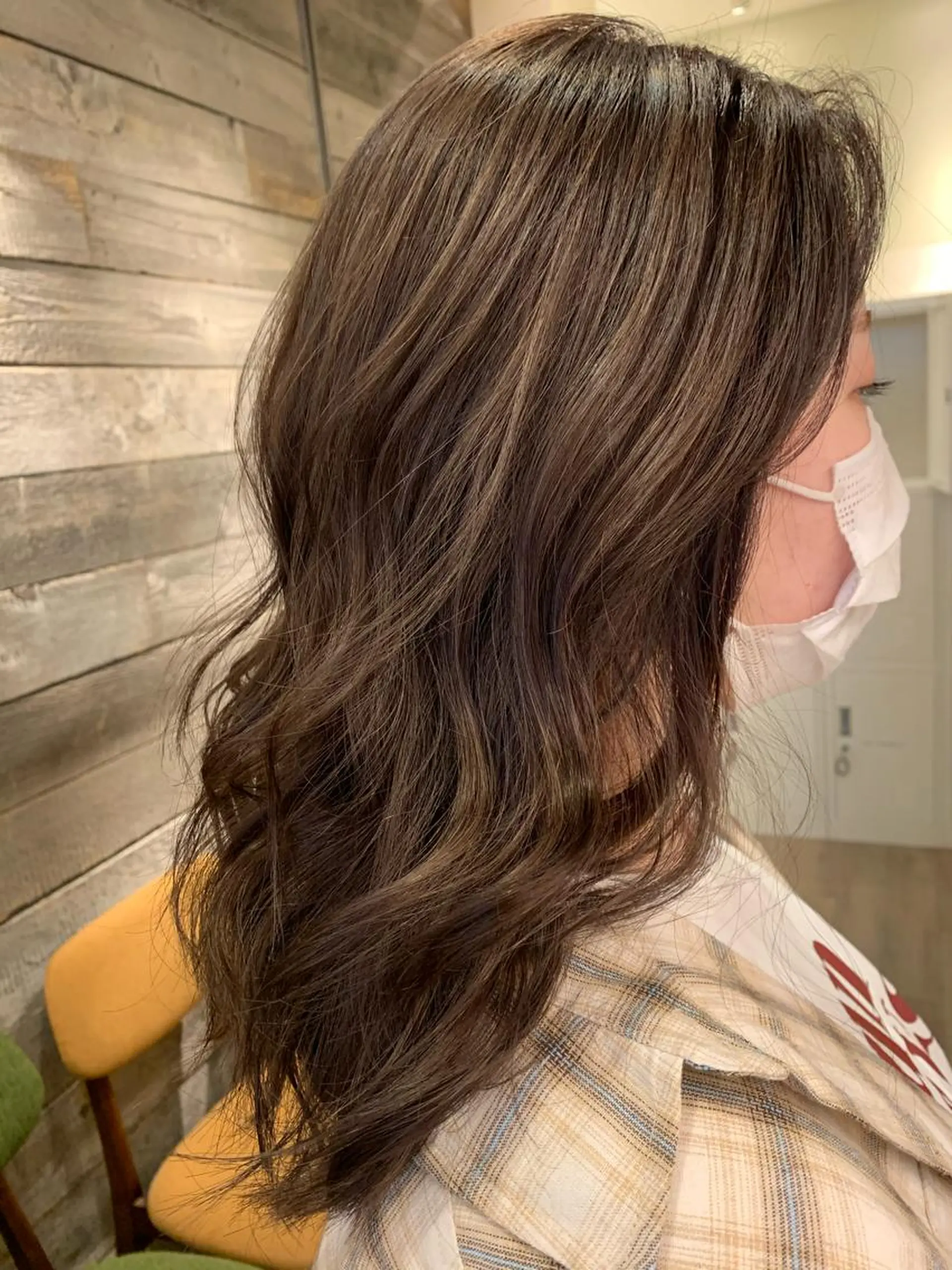 セミロング カット ヘアカラー kei/透明感カラー /ベージュ/髪質改善のヘアスタイル