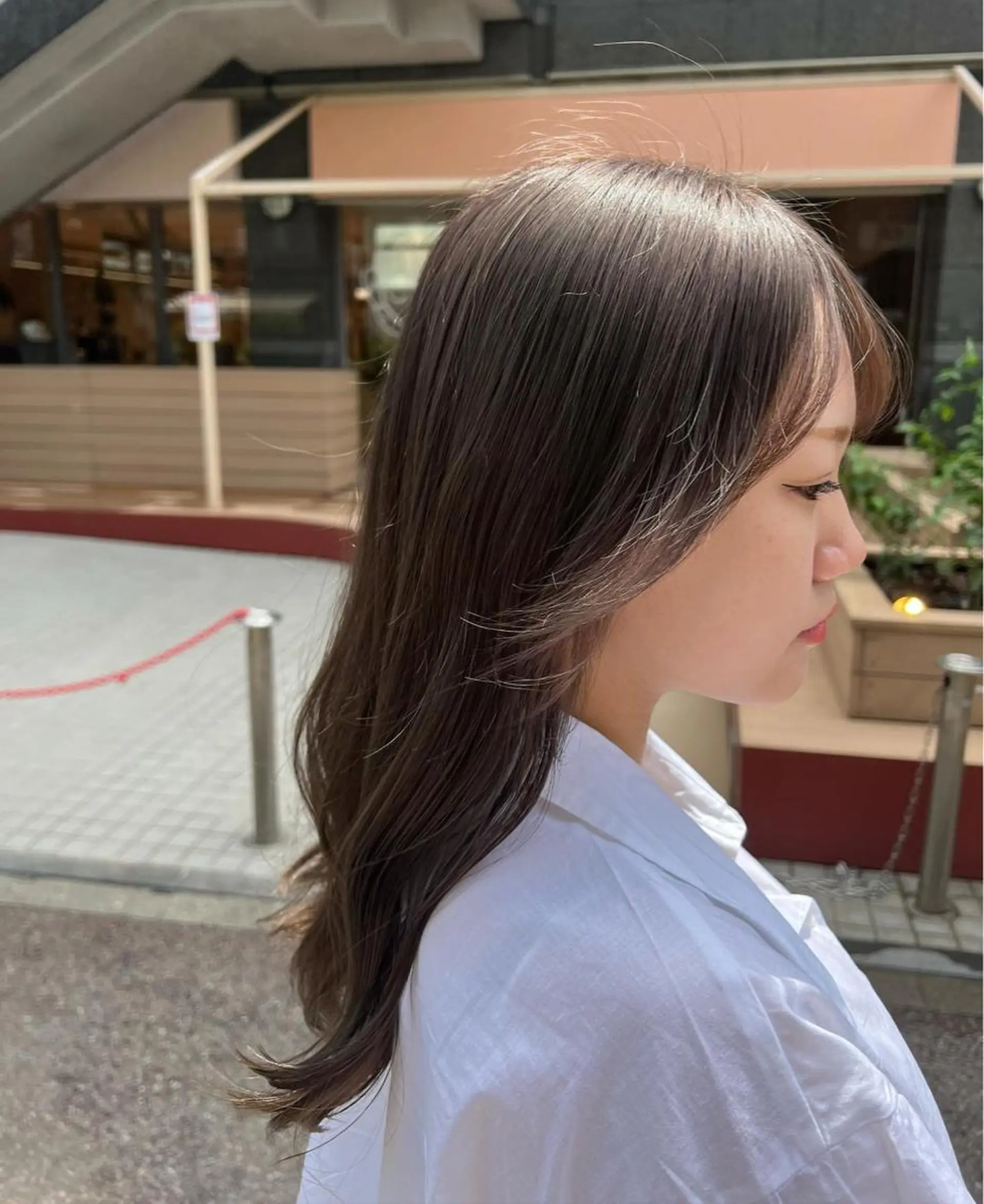 セミロング カラー ヘアカラー トリートメント ARIA💎縮毛矯正 ブリーチ💎複雑履歴のヘアスタイル