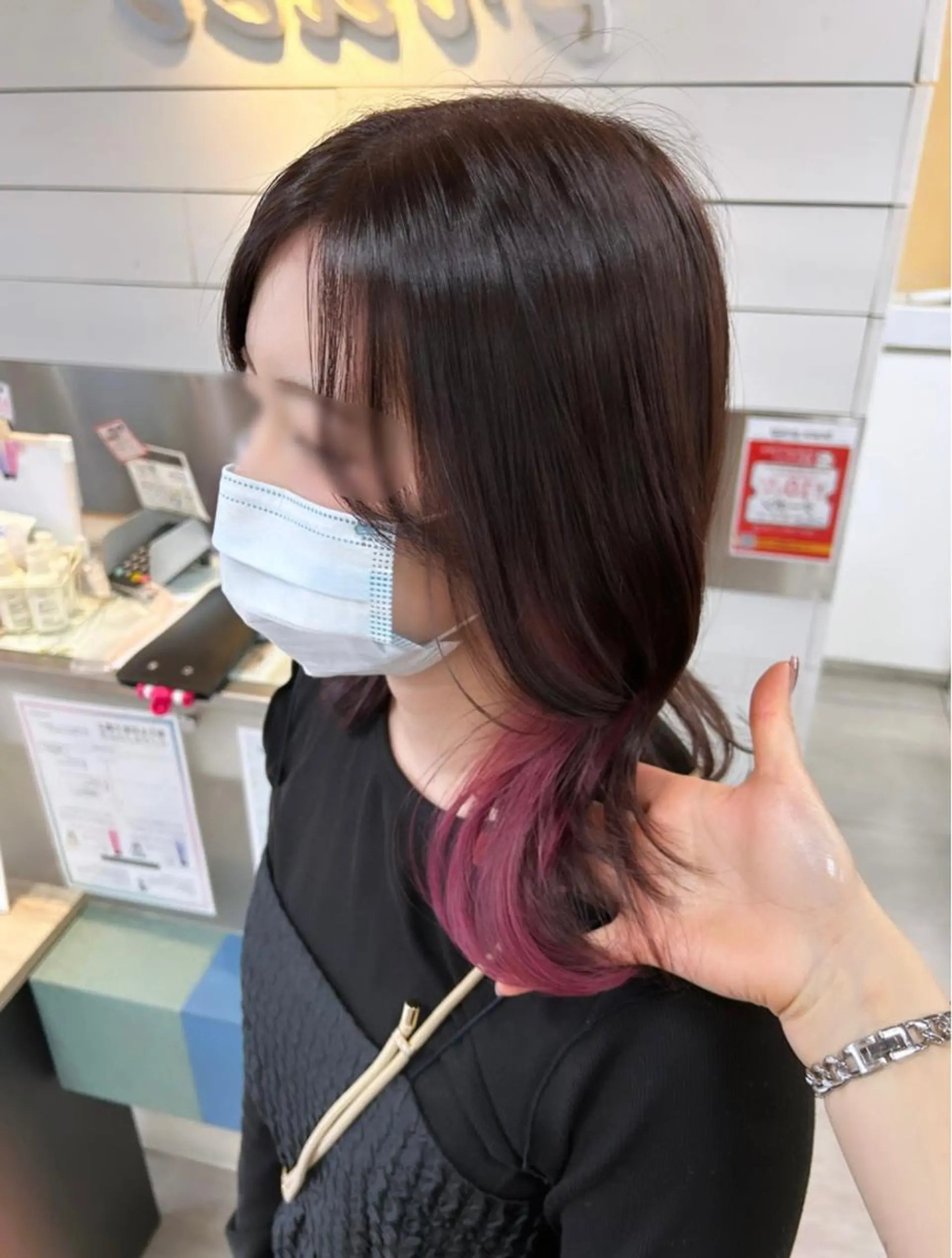 ミディアム ピンクブラウン ヘアカラー トリートメント 🫧艶髪カラー🫧 森本くるみのヘアスタイル