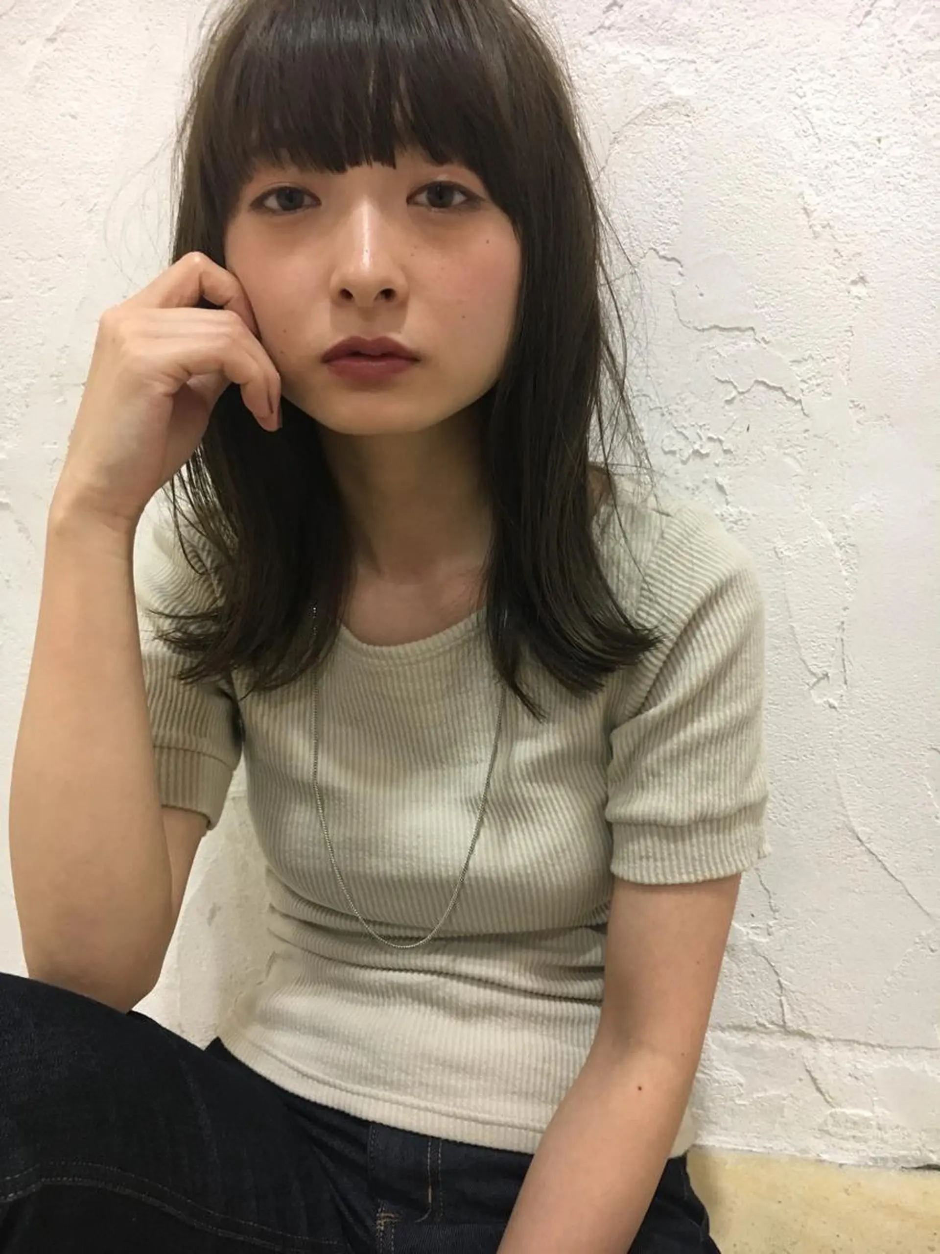 ミディアム カラー アッシュ ベージュカラー イルミナカラー tocca八王子 AYAKAのヘアスタイル