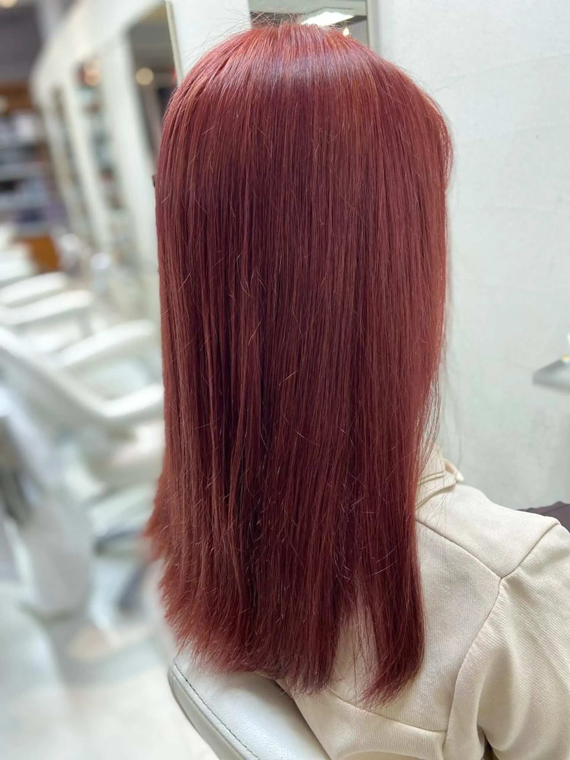 セミロング カラー ブリーチ ピンクカラー 菊地 美憂のヘアスタイル