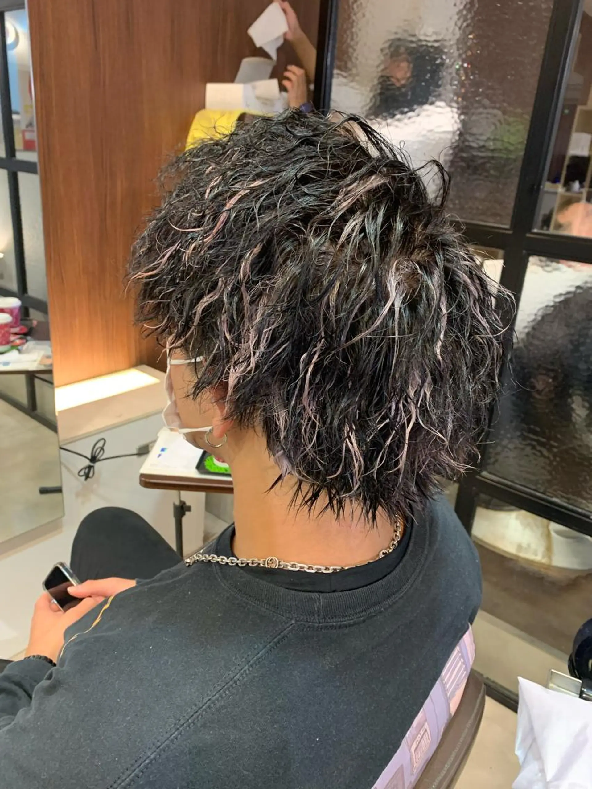 ミディアム メンズ メンズパーマ/難波/ 心斎橋　室園亮佑のヘアスタイル