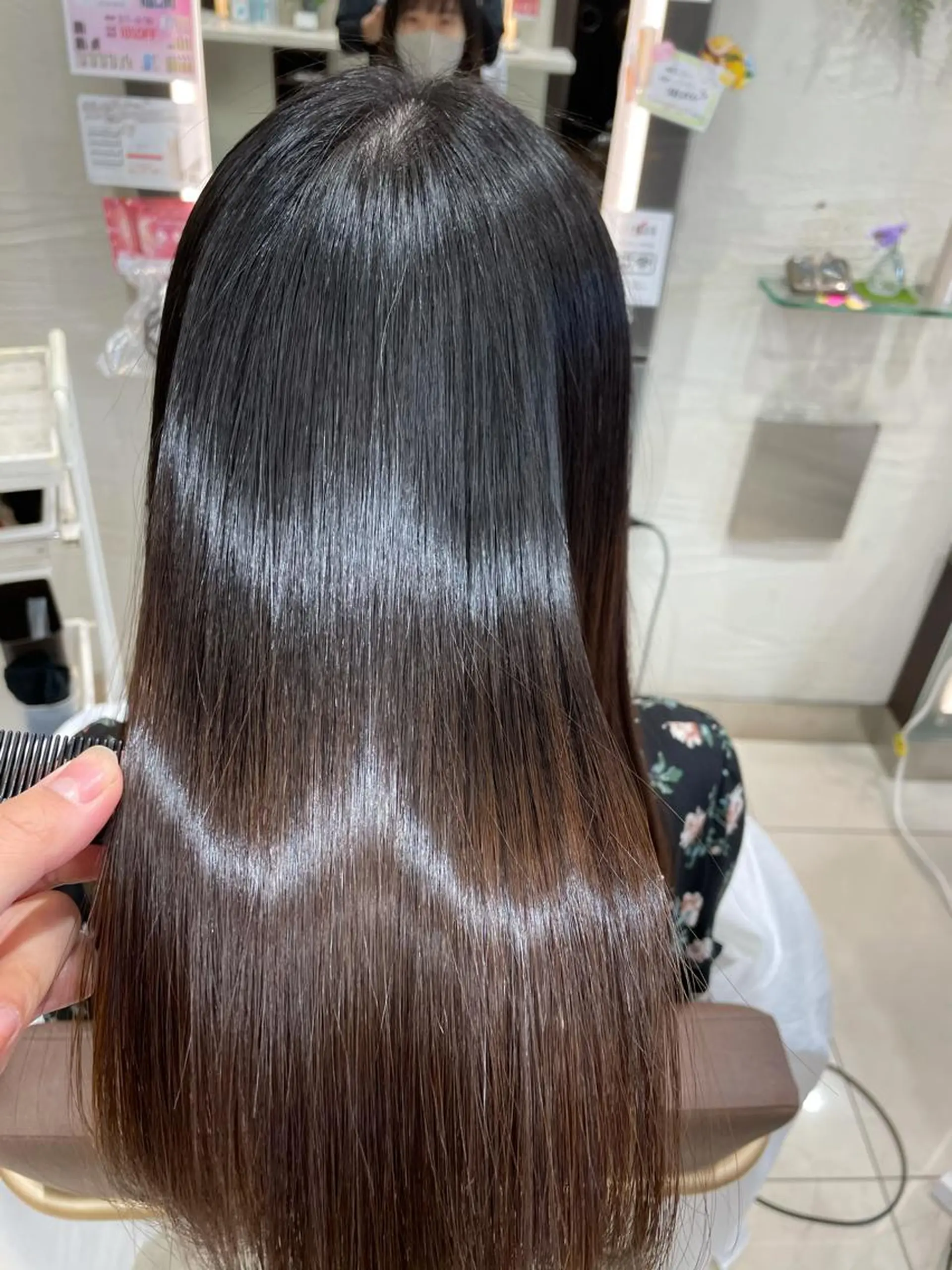 ロング パーマ 髪質改善 美髪×縮毛矯正 水上真由美😘のヘアスタイル