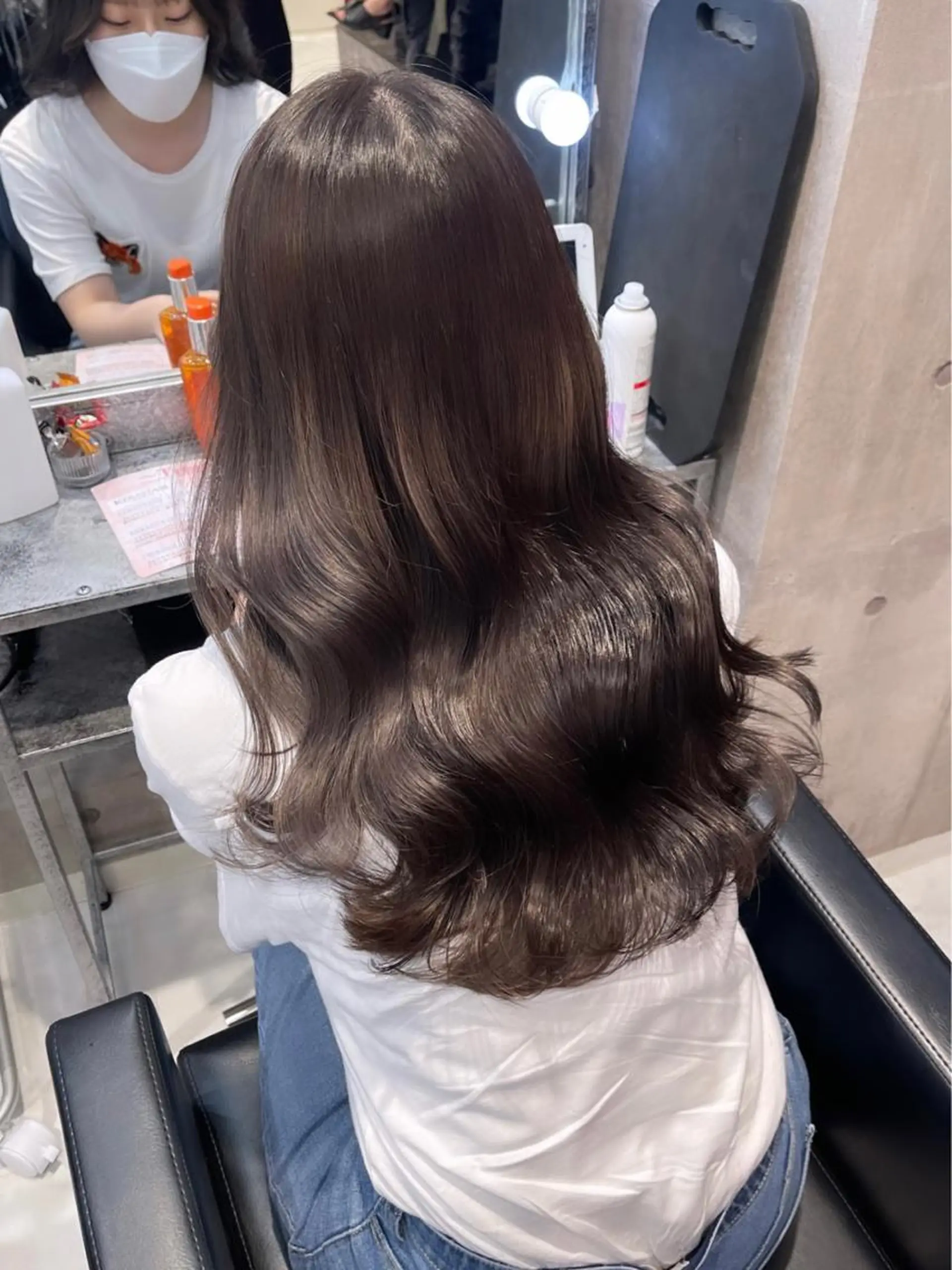 ロング カラー パーマ ヘアアレンジ メンズ キッズ ネイル マツエク・マツパ アイブロウ カット パーマ トリートメント 🎀韓国スタイル YURINA🎀のヘアスタイル