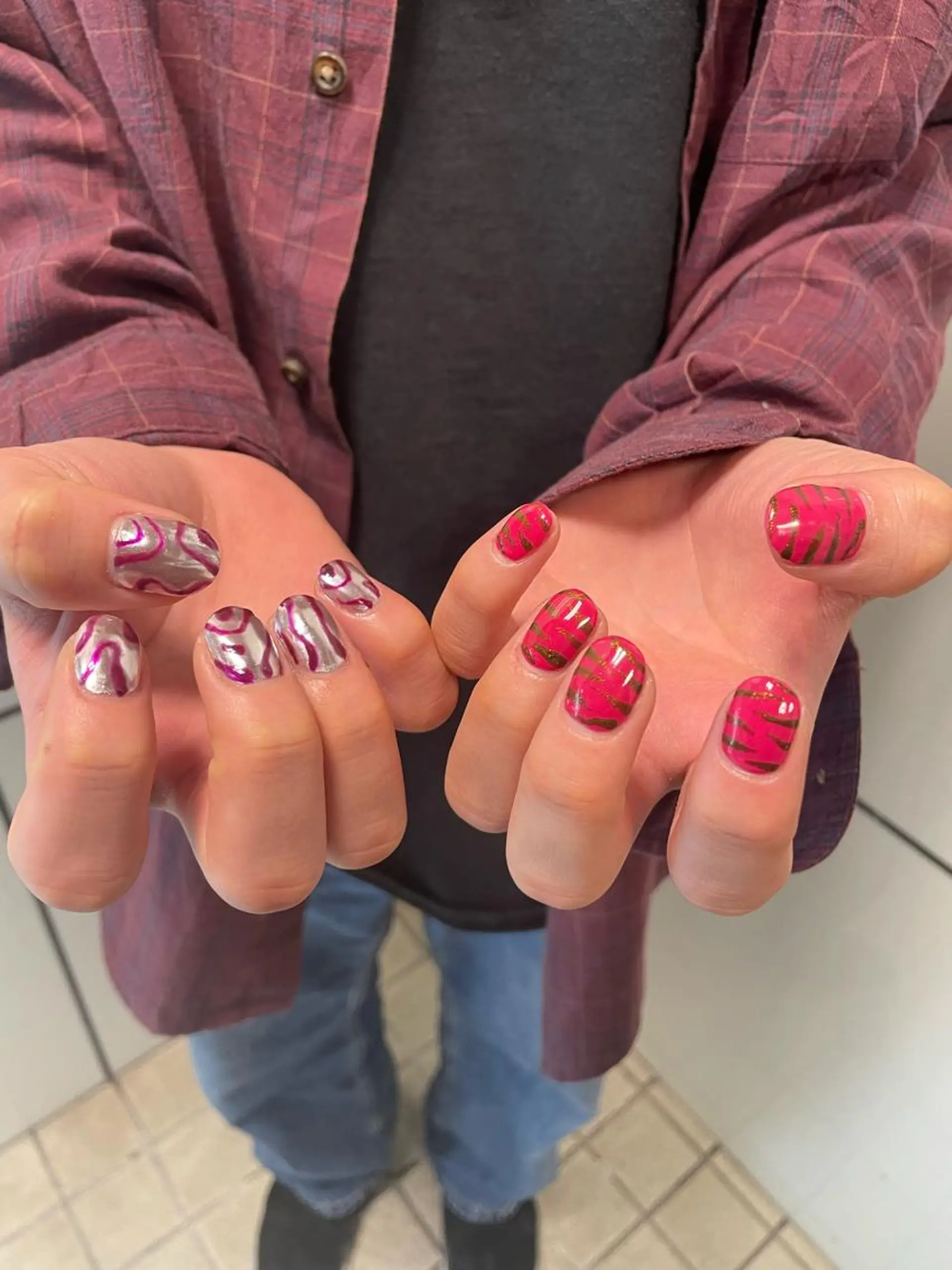 メンズ ネイル メンズハイトーン 学生(メンズ向け) メンズネイル ハンドネイル メンズ/艶髪/カラー サクラ🌸のヘアスタイル