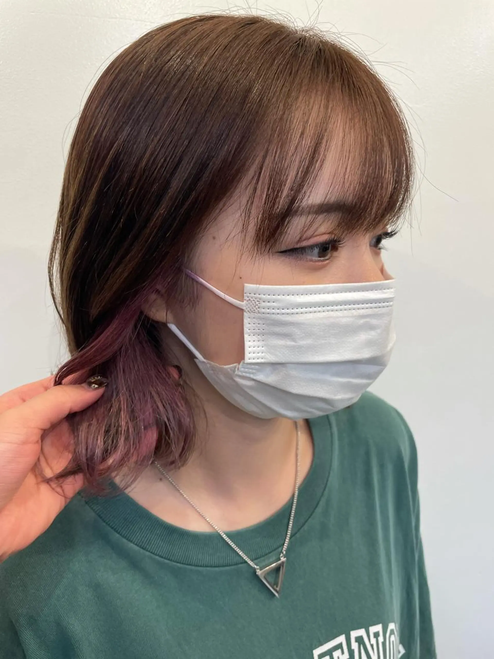 ショート カラー インナーカラー 🦄垢抜けボブ特化× 暖色カラー未来🦄のヘアスタイル