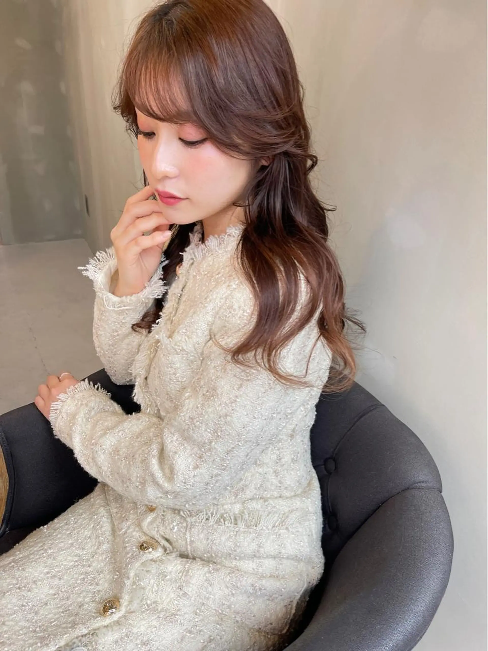 ロング カット ヘアカラー 韓国 / 中国ヘア 🦋Noniのヘアスタイル