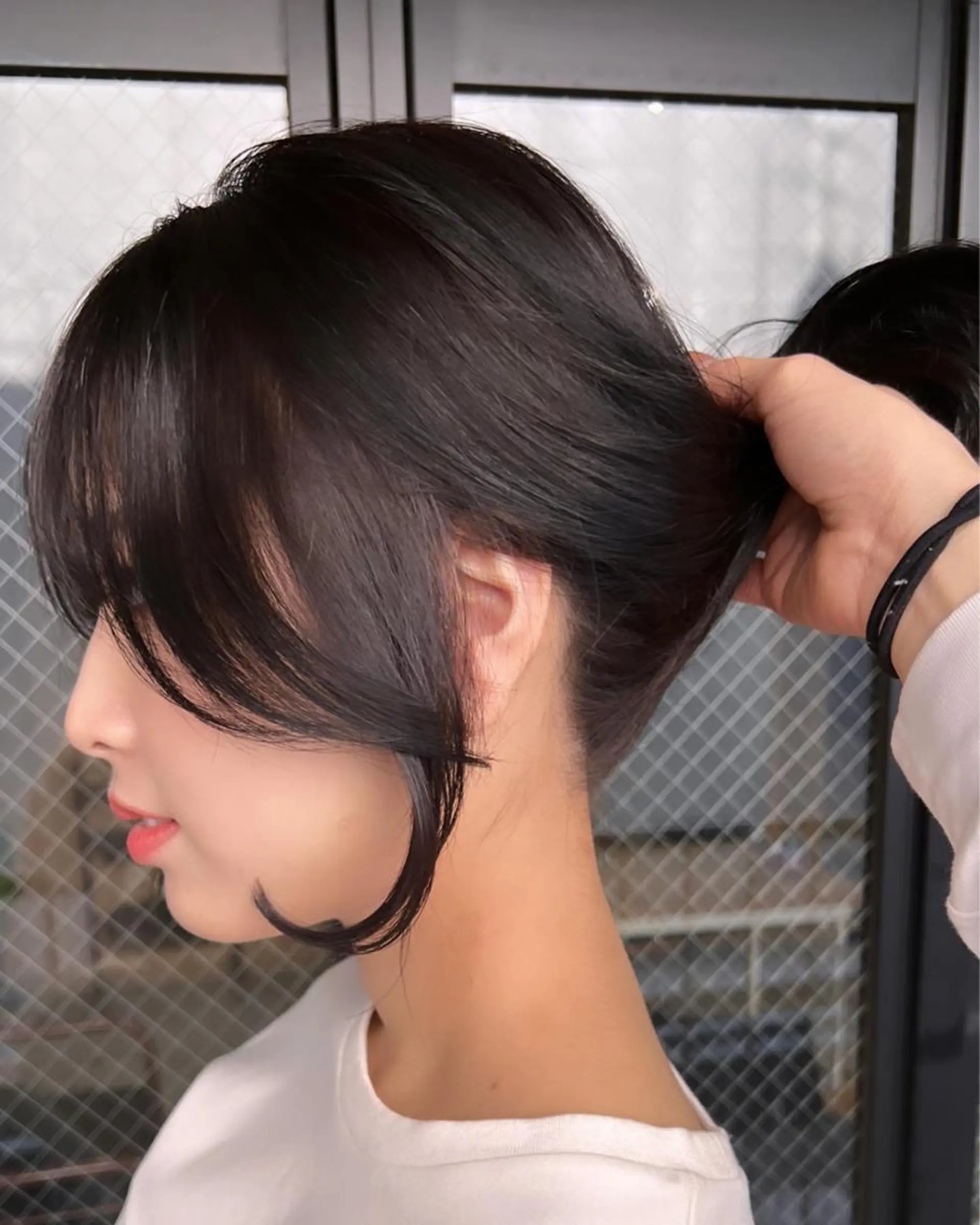 ロング カラー パーマ ヘアアレンジ メンズ キッズ ネイル マツエク・マツパ アイブロウ くびれヘア foi. 　(フォワ)所属・🇰🇷韓×中くびれ ヘア森田和貴のヘアスタイル