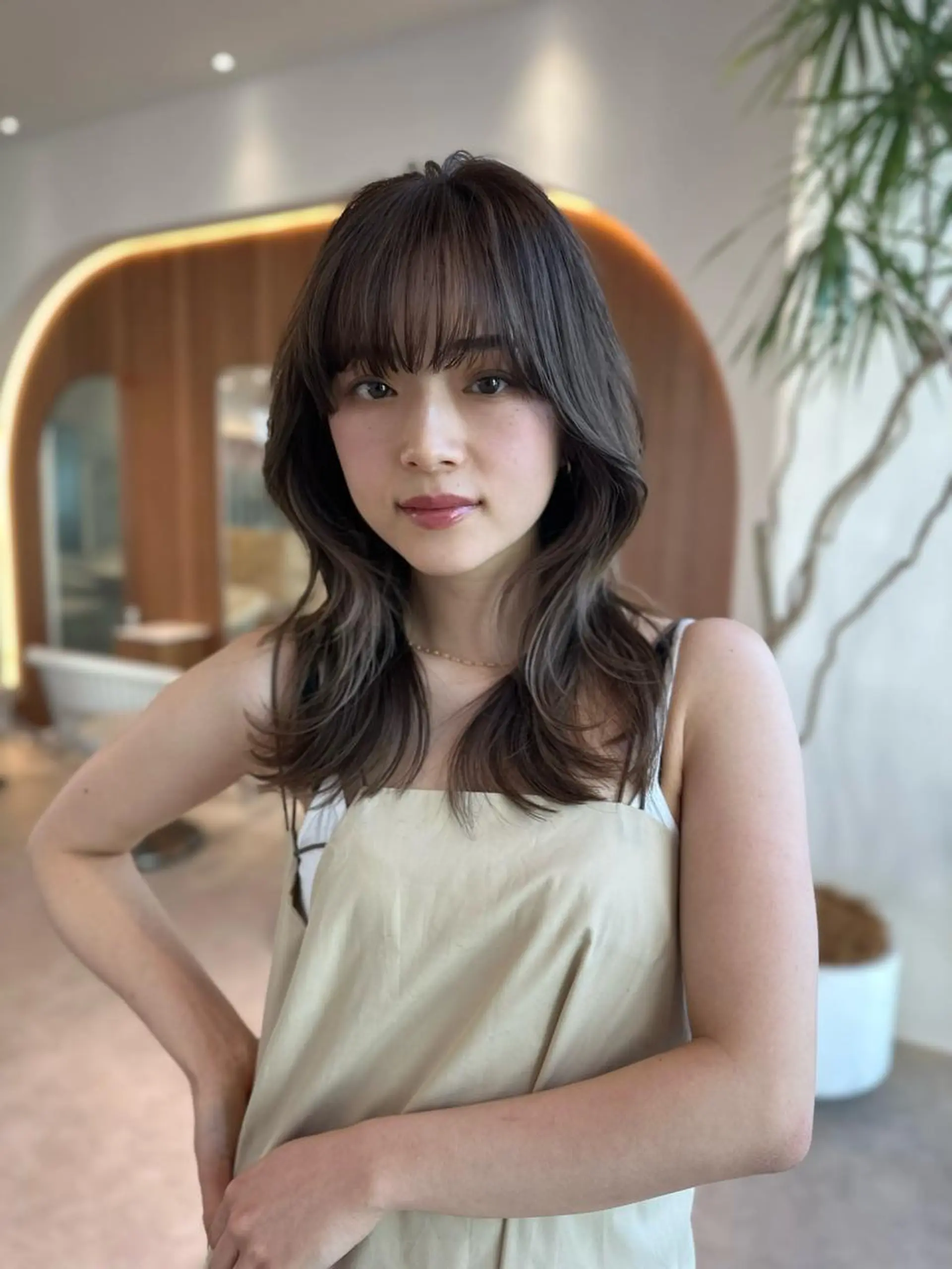 ミディアム カラー 韓国レイヤー🇰🇷 韓国研修◎渋谷カイトのヘアスタイル