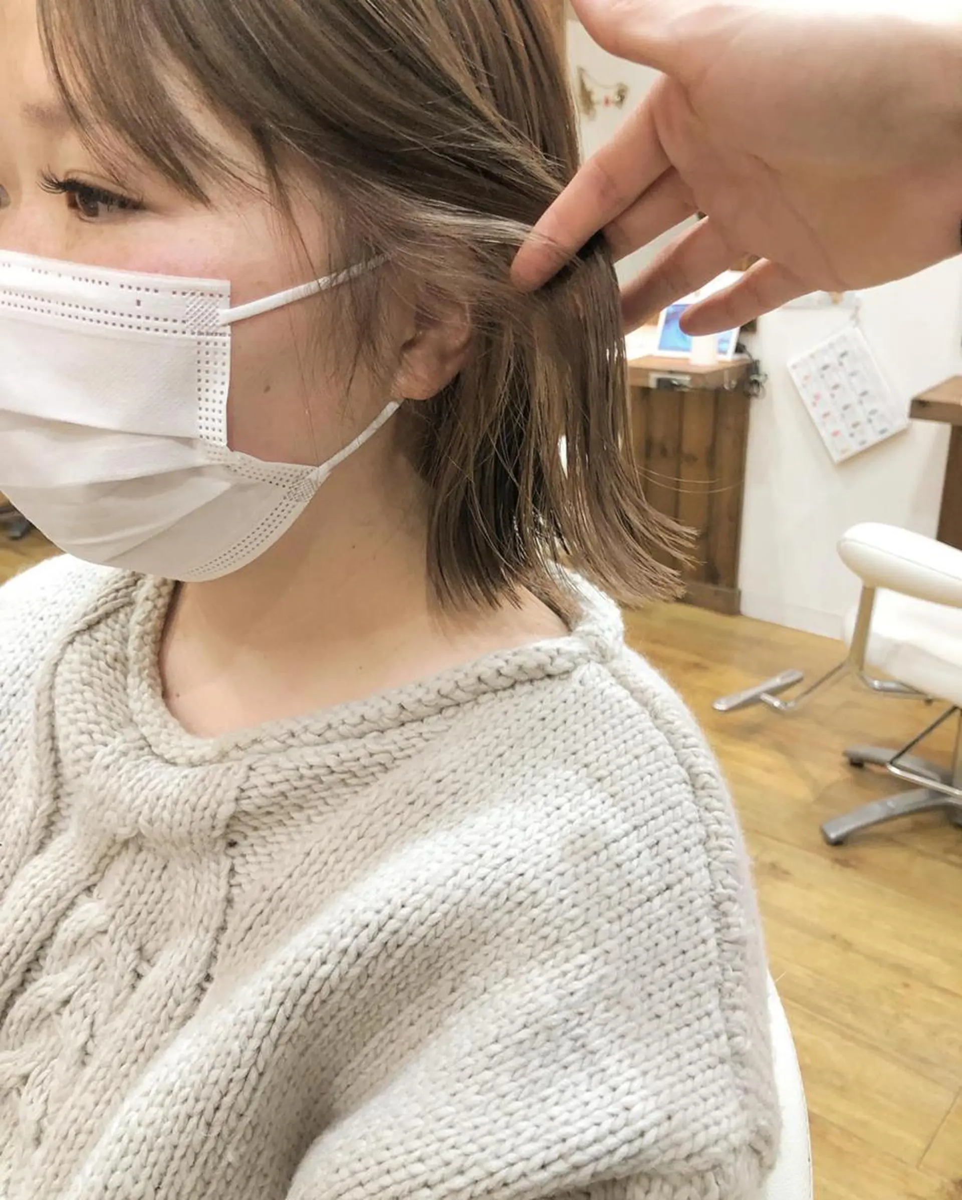 カラー アディクシーカラー アッシュ ブリーチ ダブルカラー イヤリングカラー 🌈ハイトーン/ ワタル🌈のヘアスタイル