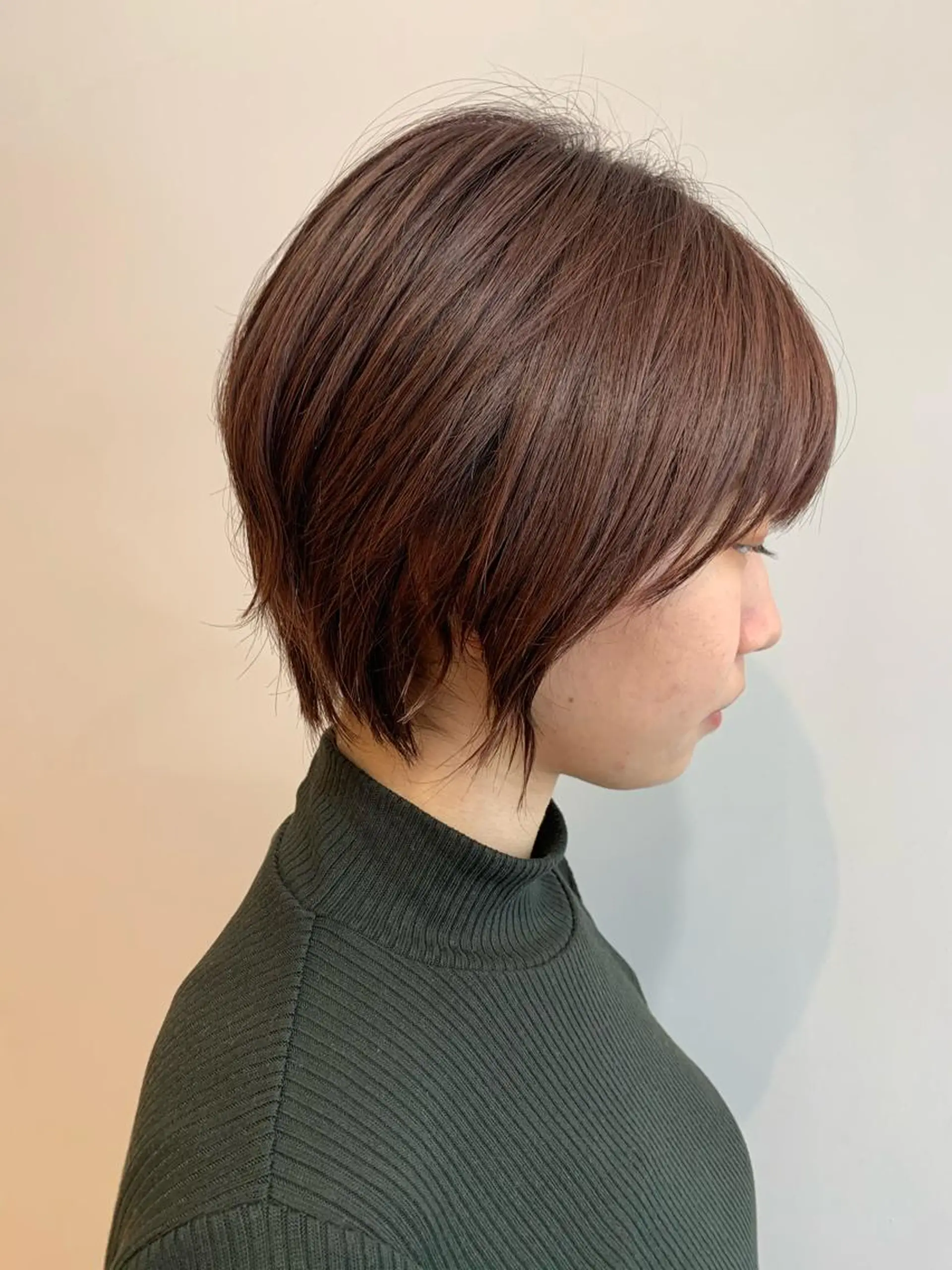 ショート カラー ブリーチ ブラウンカラー ブリーチなしカラー ピンクカラー ピンクブラウン misch by urban所属・名駅🦢大人艶カラー 🪽カミヤアカネのヘアスタイル