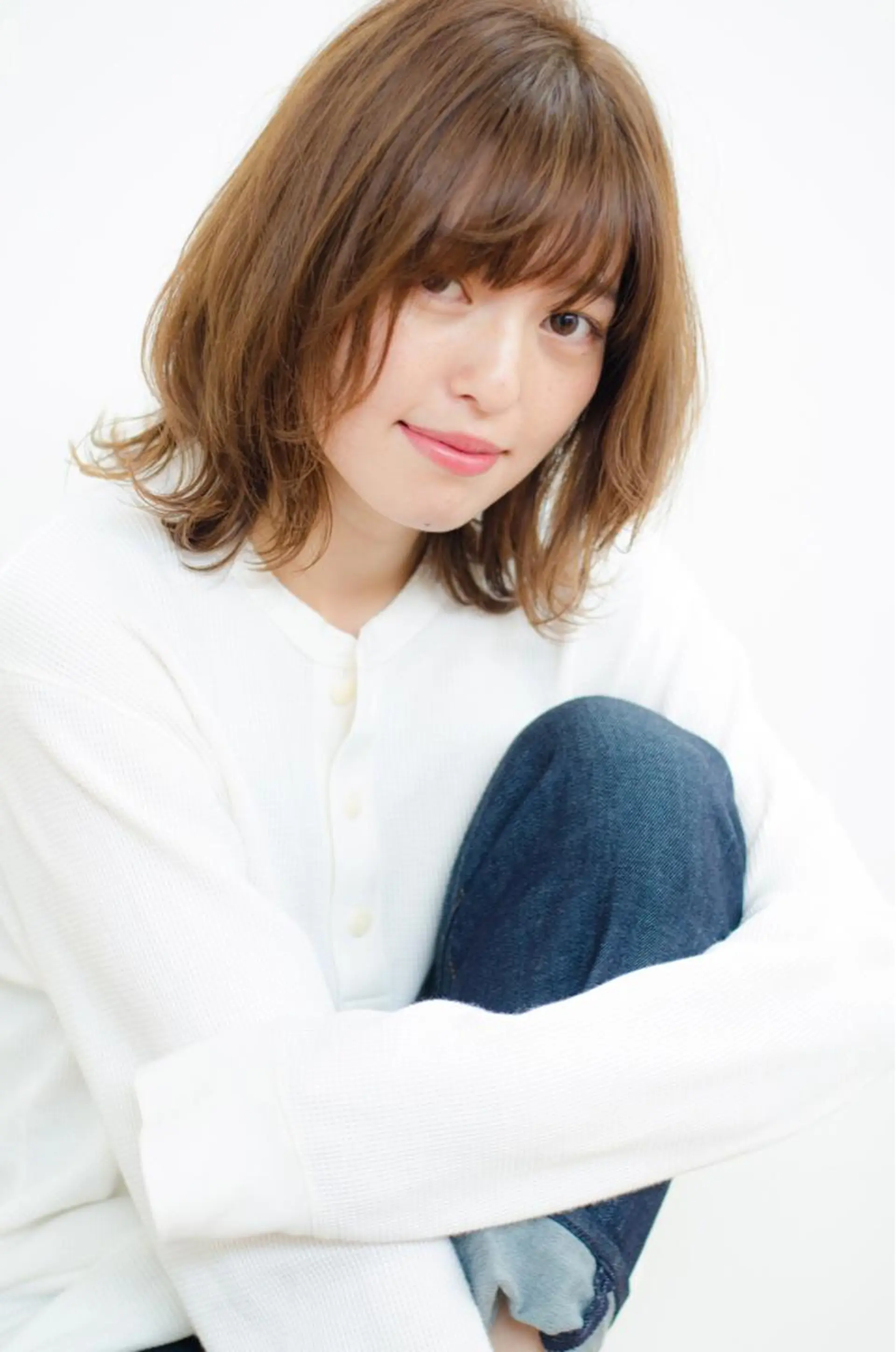 ミディアム カラー レイヤーカット ウルフカット 五十嵐ゆり 武蔵小杉　川崎のヘアスタイル