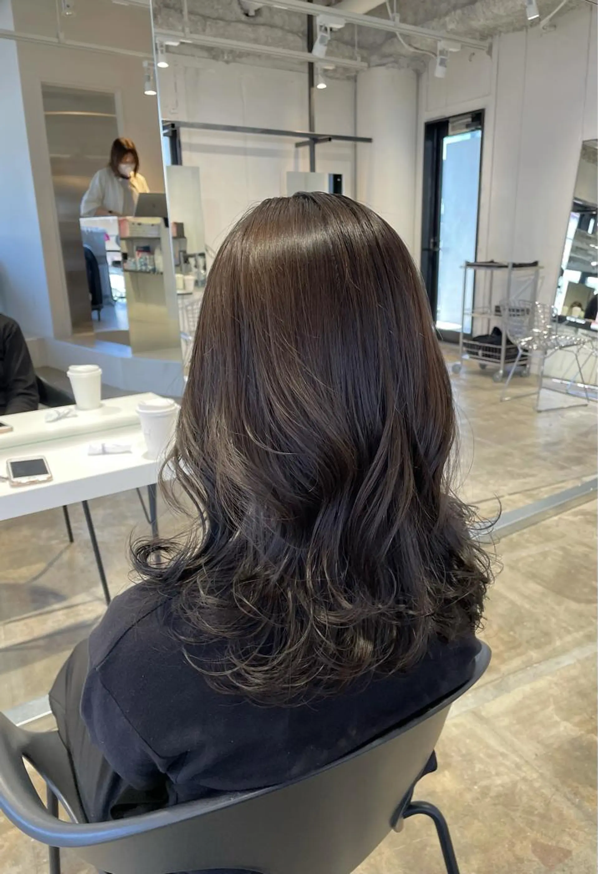 セミロング カラー ダークグレー 沖縄/ヘアアレンジ /着付けのヘアスタイル