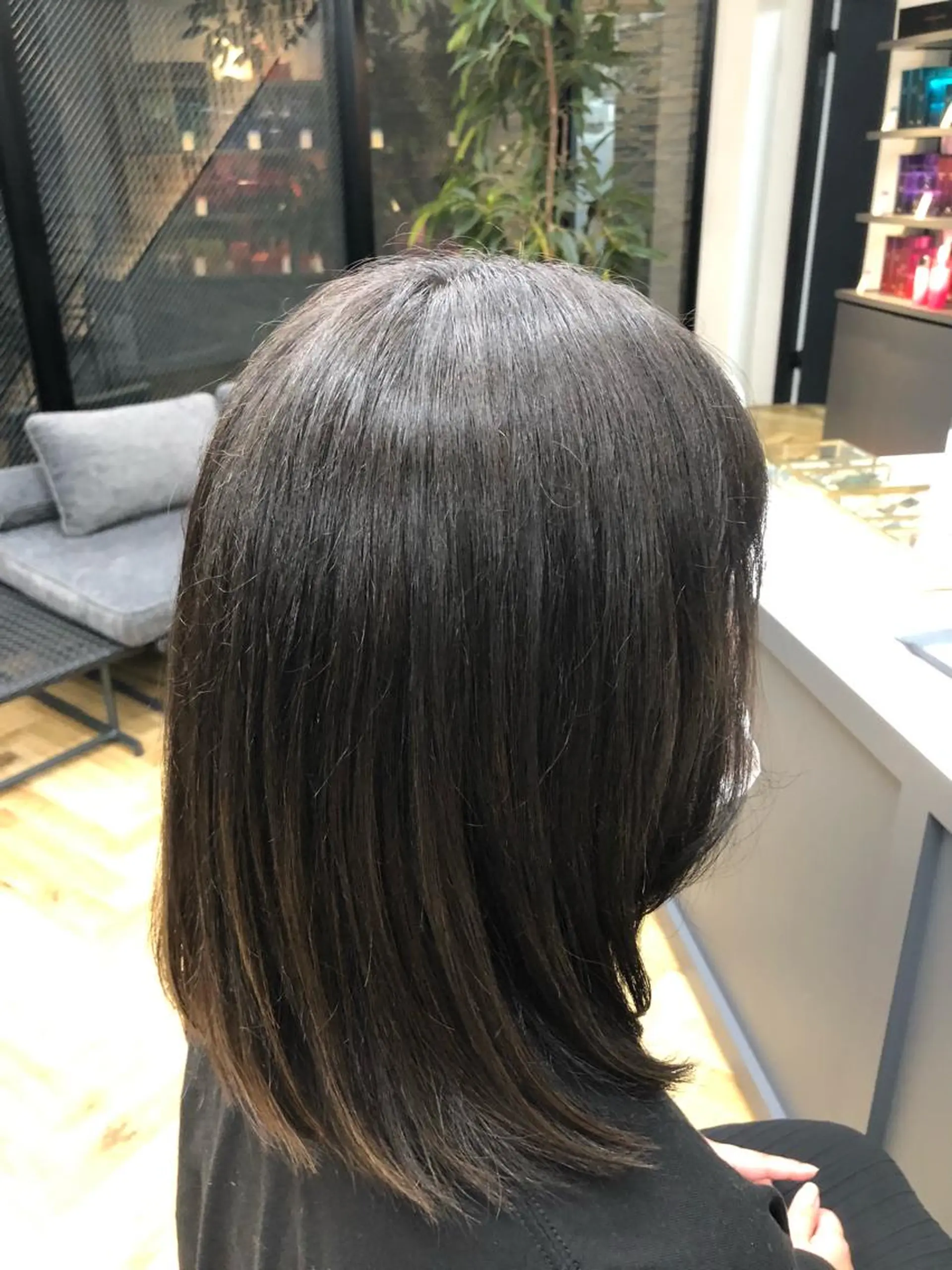 ミディアム カラー アッシュ アッシュグレー GIEN 末吉 海斗のヘアスタイル