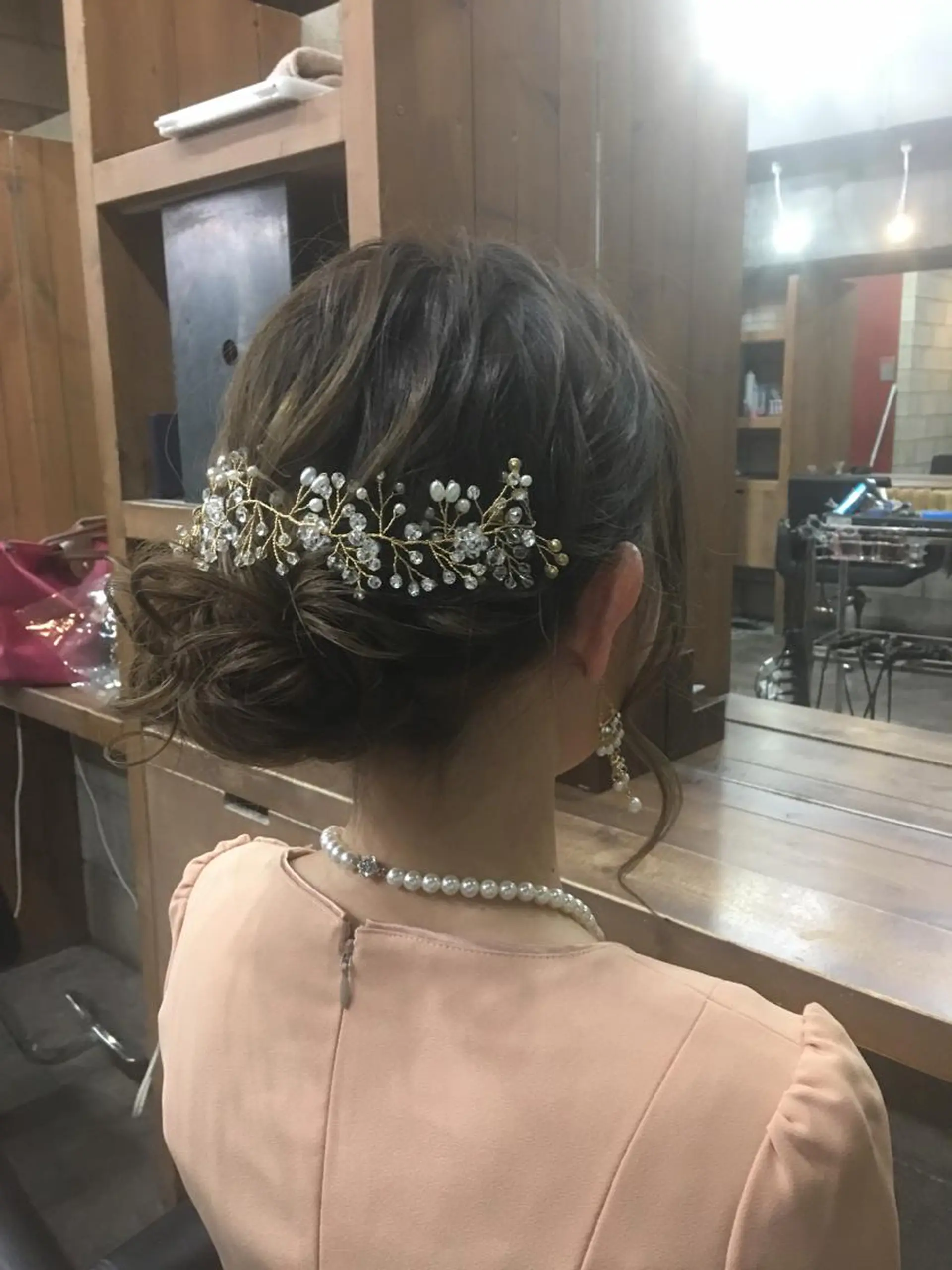 セミロング ヘアアレンジ 結婚式・ブライダル デート ヘアセット 加藤 圭悟のヘアスタイル