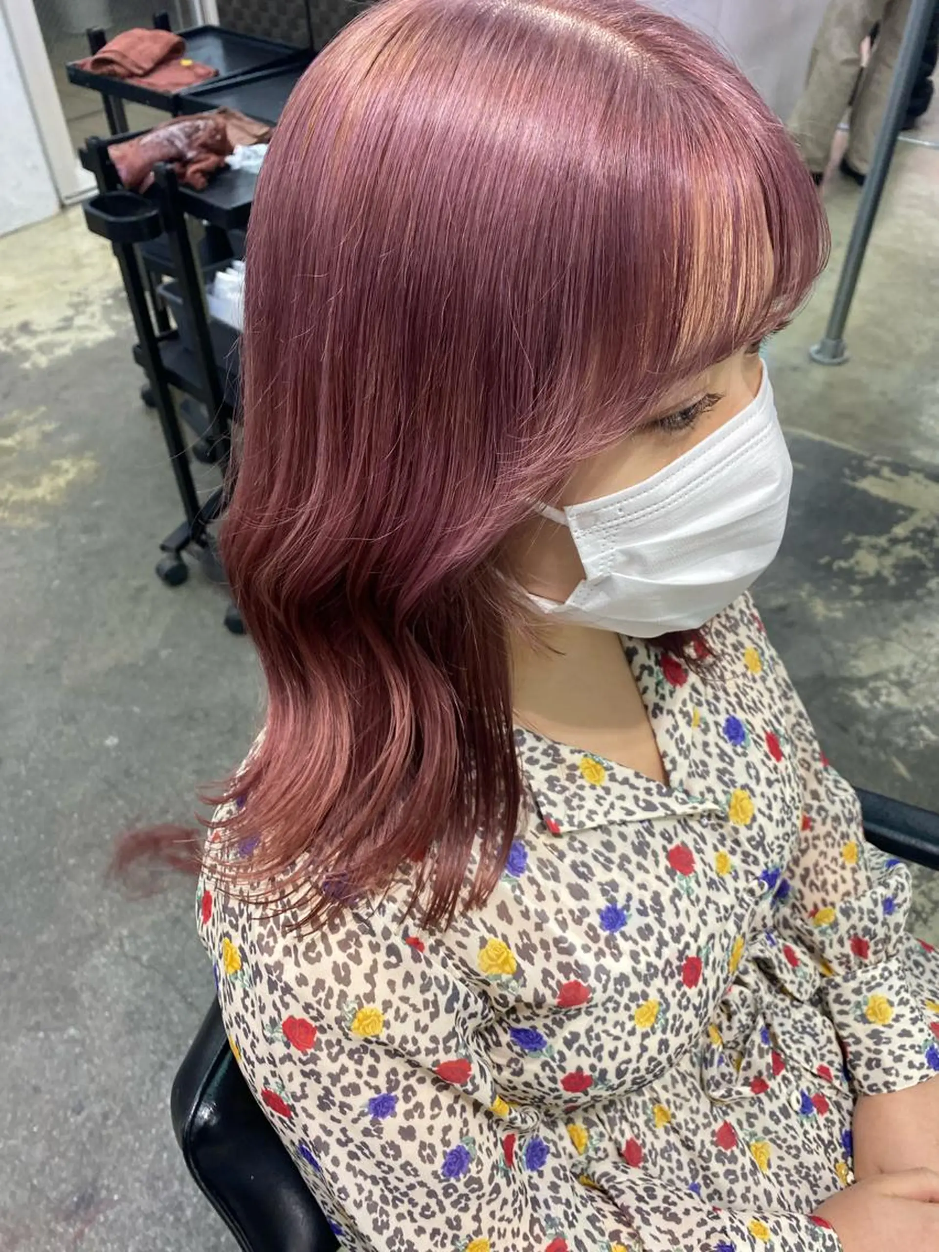 セミロング カラー 💗💗韓国レイヤー yu-ki💗💗のヘアスタイル