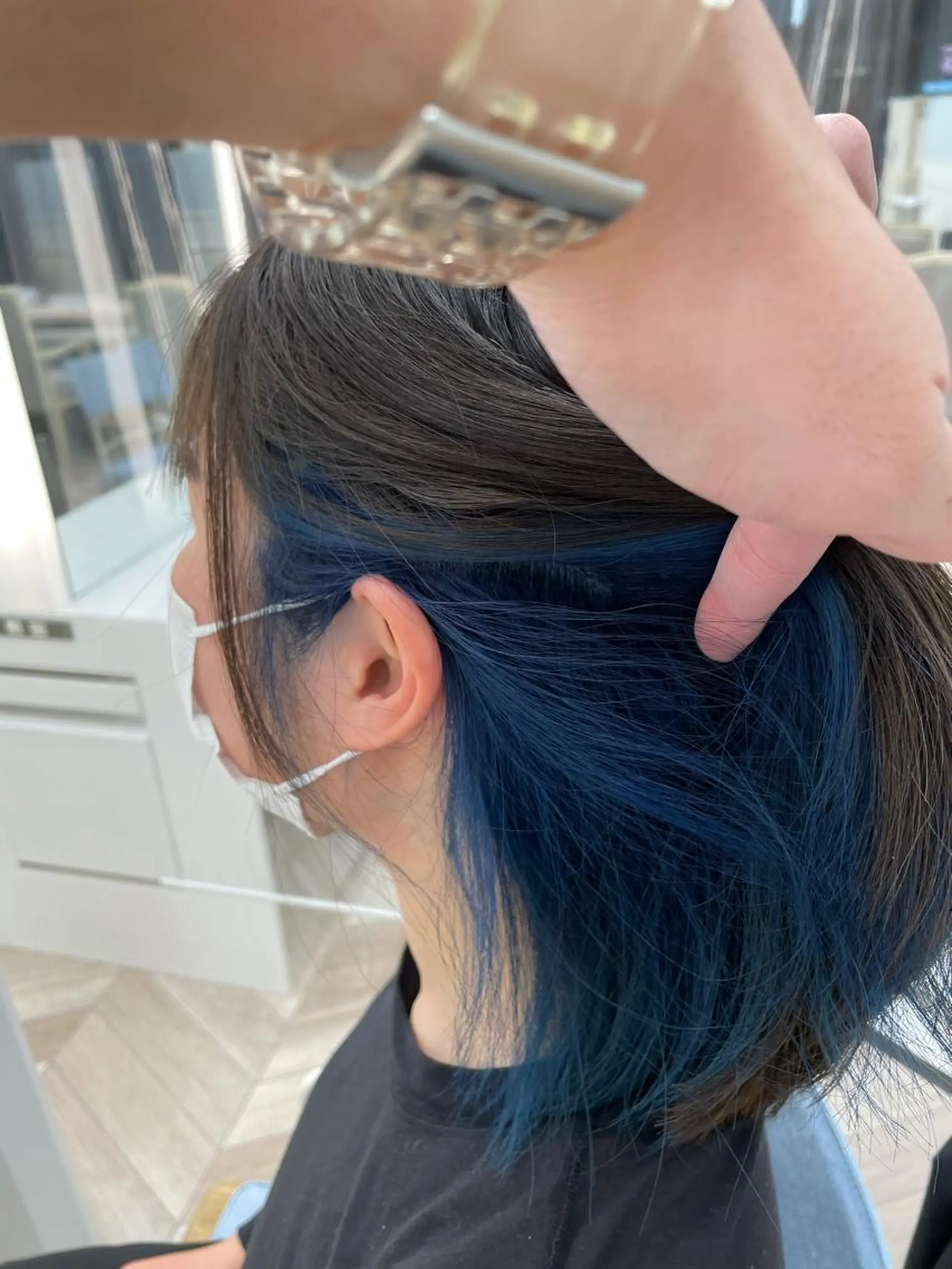 ミディアム カット ヘアカラー ブリーチカラー✨ 駒場　笙のヘアスタイル
