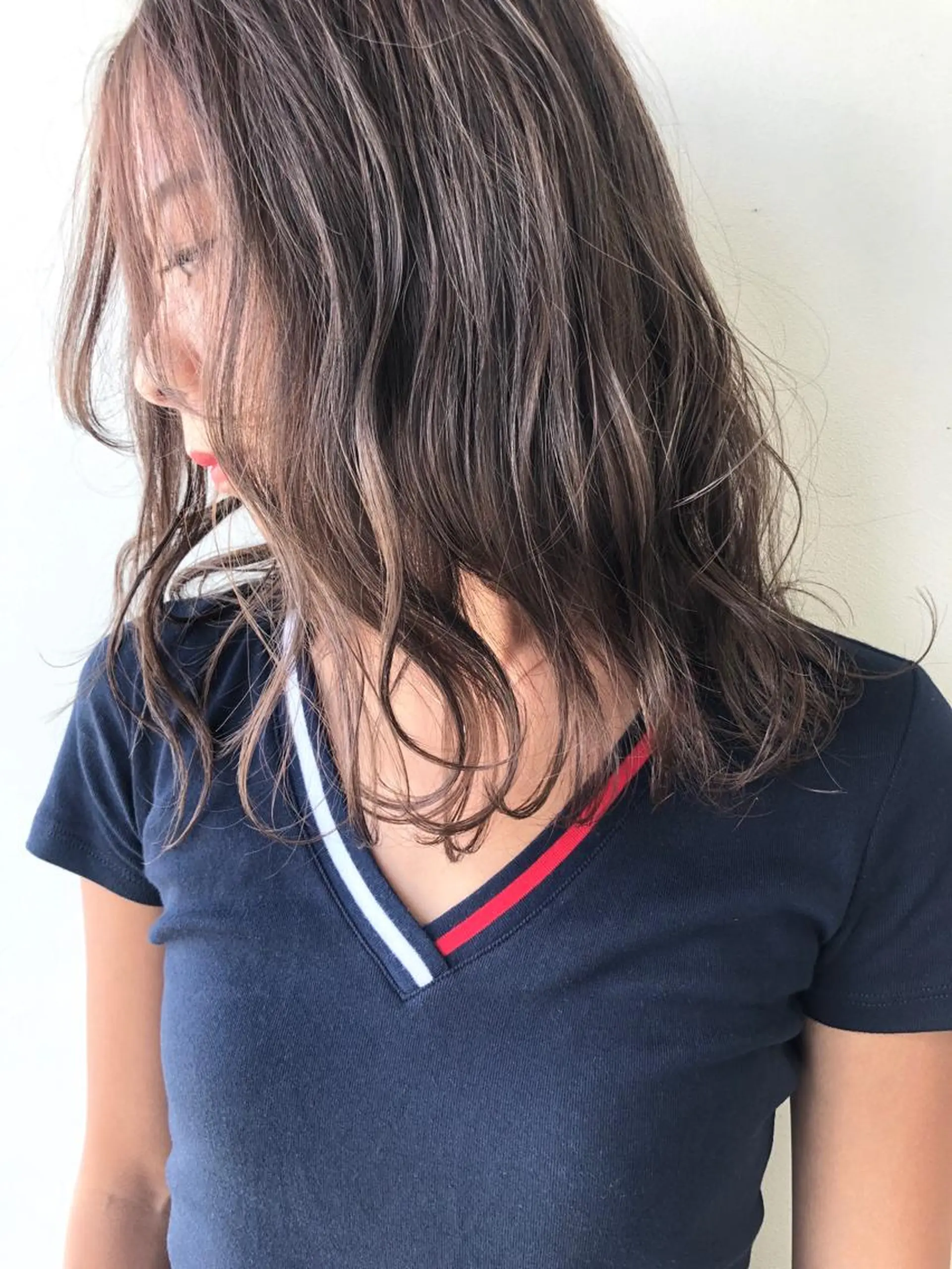 ミディアム ハイライト 小澤大輔 YOLO hairのヘアスタイル