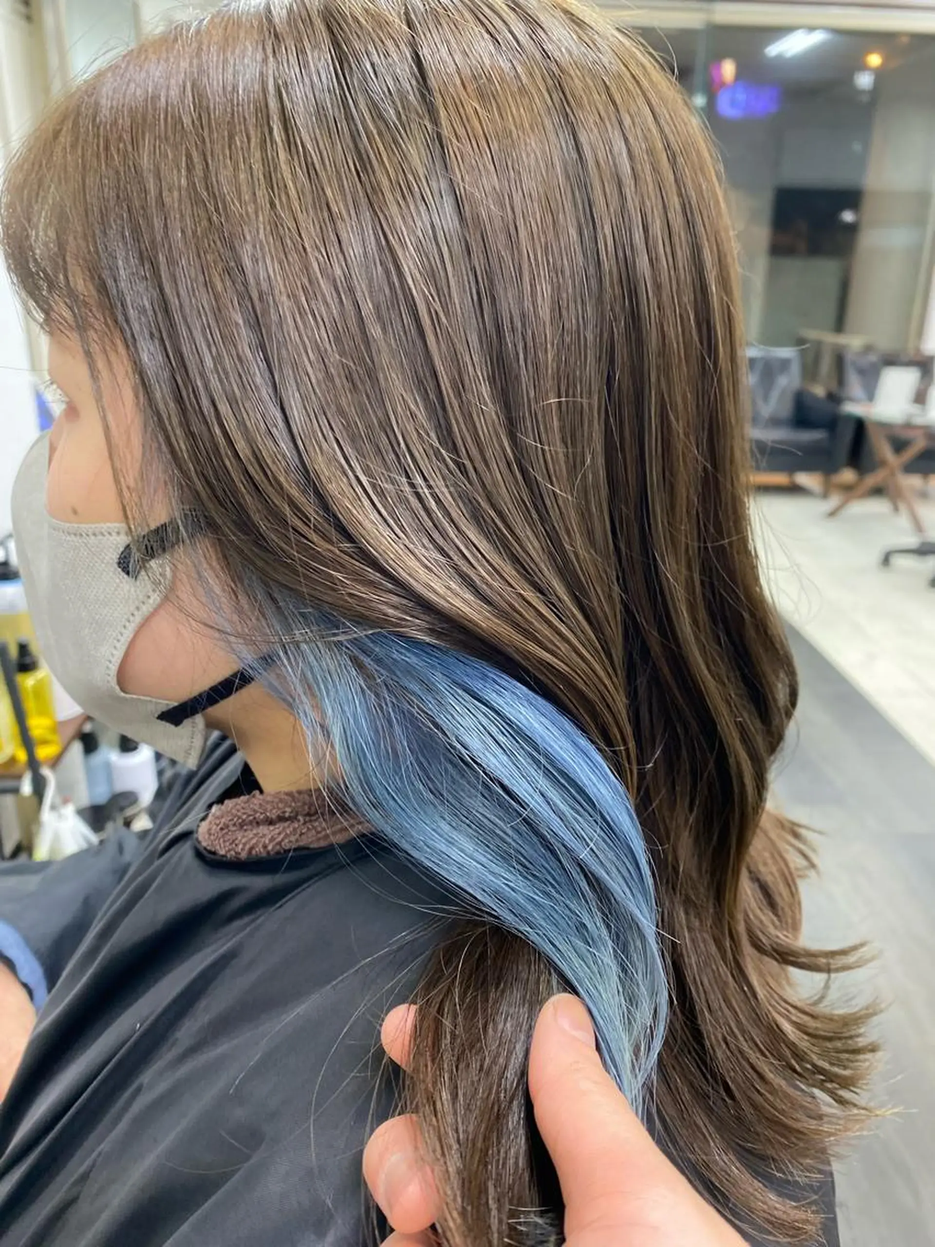 ミディアム ヘアカラー トリートメント 月野涼風 /レイヤーカットのヘアスタイル