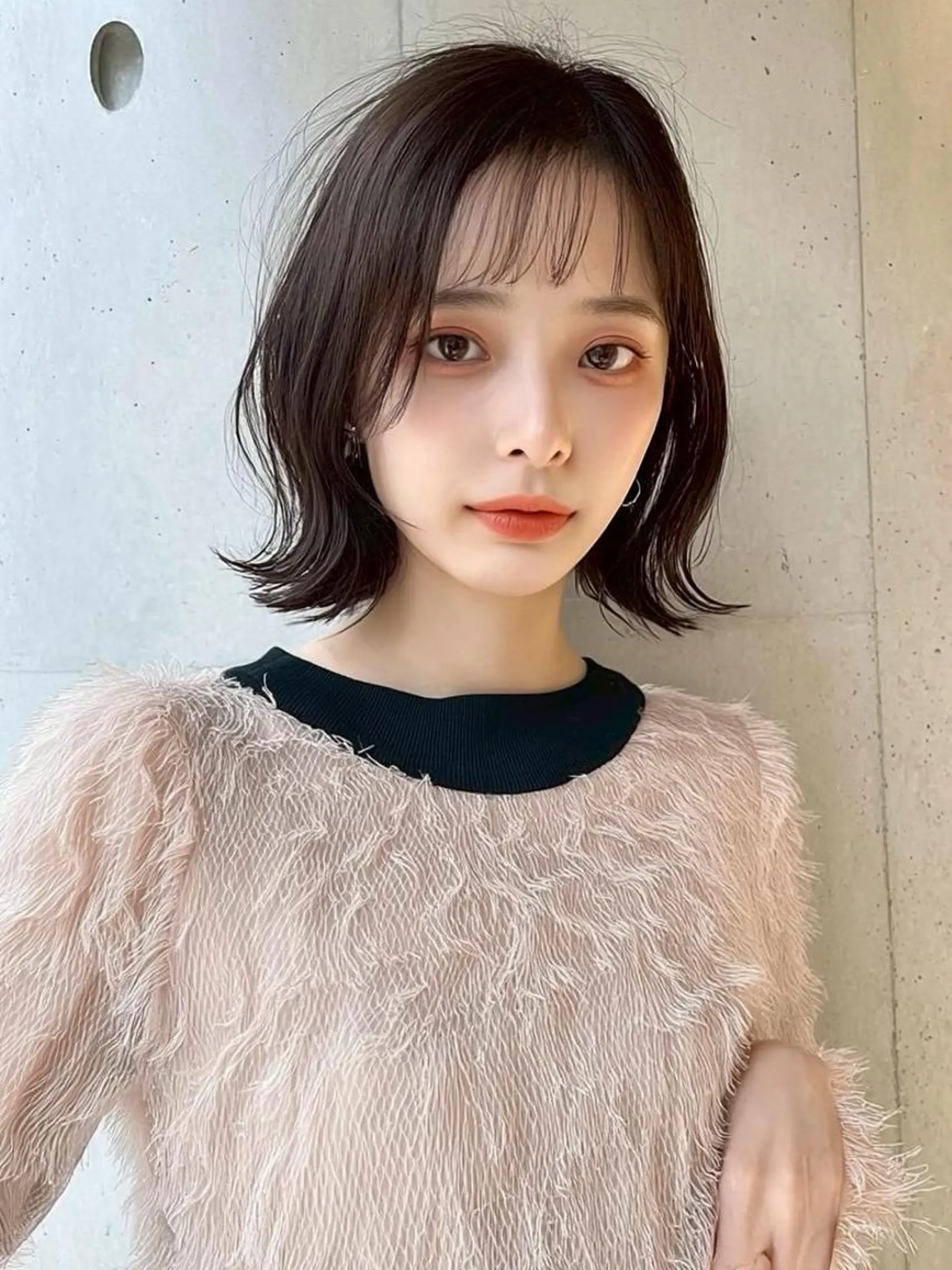 ミディアム 切りっぱなしボブ ショートボブ ボブ 髪質改善 縮毛矯正 カット ✨髪質改善ストレート ✨/ミヤビのヘアスタイル