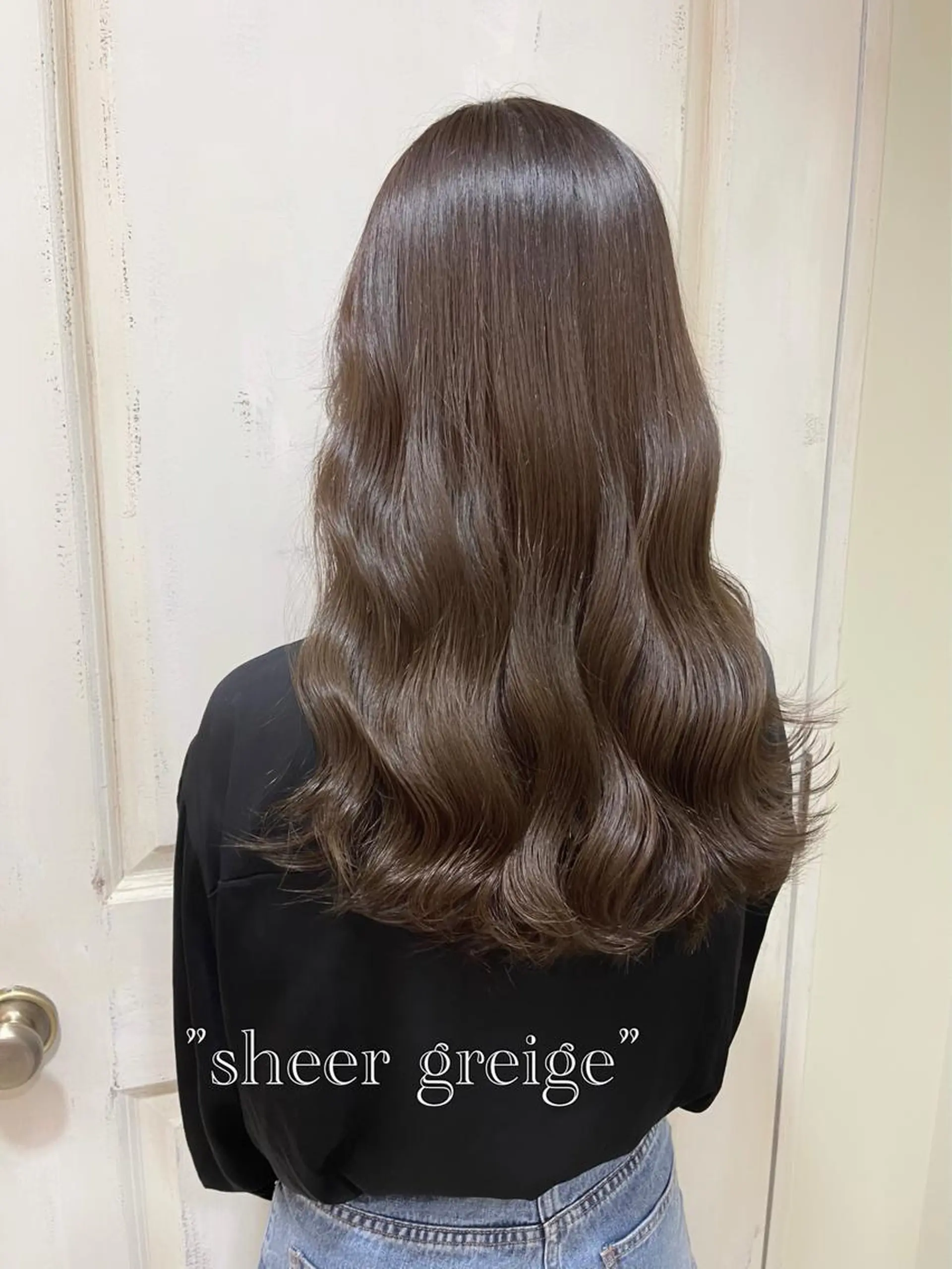 ロング カラー パーマ ヘアアレンジ アディクシーカラー アクアカラー アッシュ バレイヤージュ ベージュカラー カット ヘアカラー トリートメント Zina福岡天神店 艶髪/レイヤー/小顔のヘアスタイル