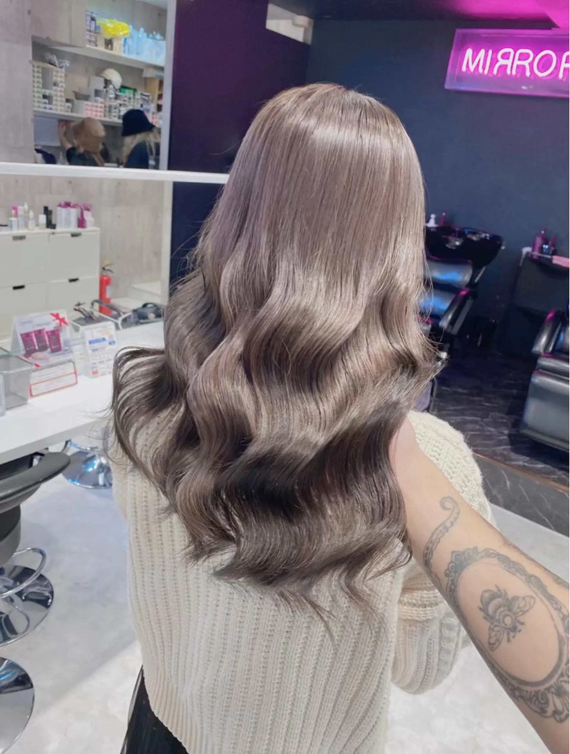 ロング カラー ヘアアレンジ エクステ ヘアセット ハイトーン/透明感 髪質改善/rinaのヘアスタイル