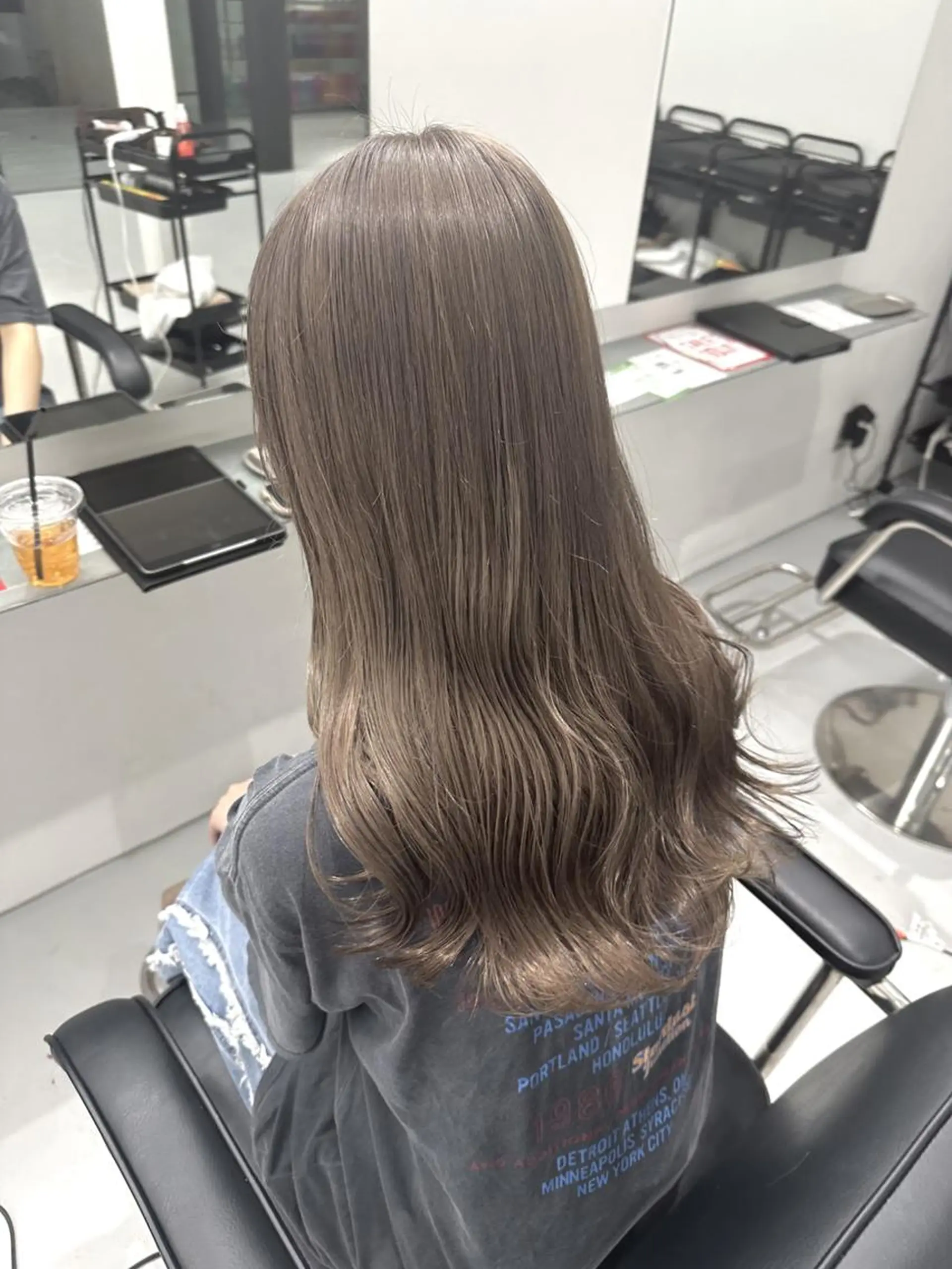 ミディアム ピンクベージュ/新潟 万代/高橋桃葉🍑のヘアスタイル