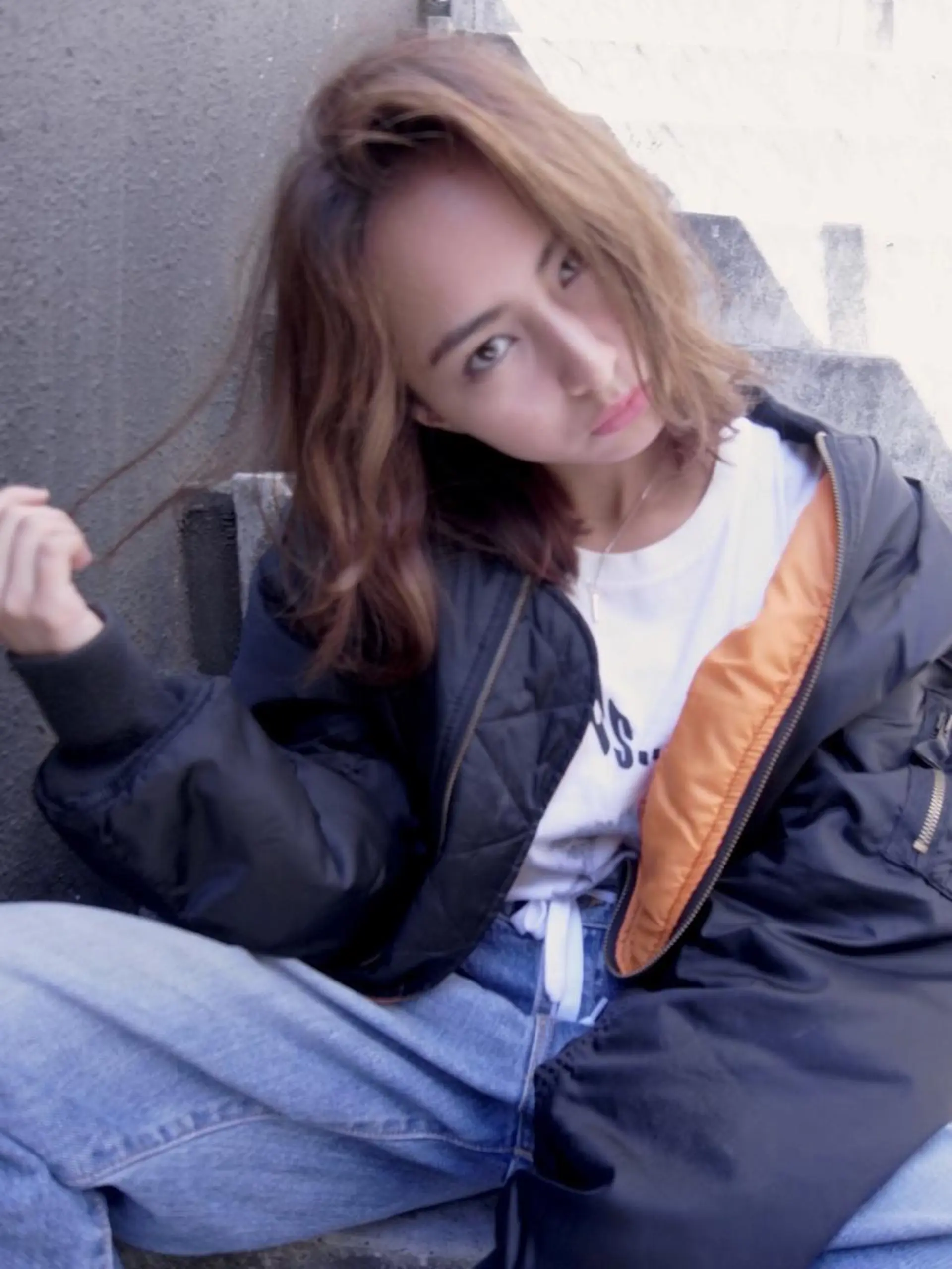 ミディアム カラー 北條 優輝のヘアスタイル