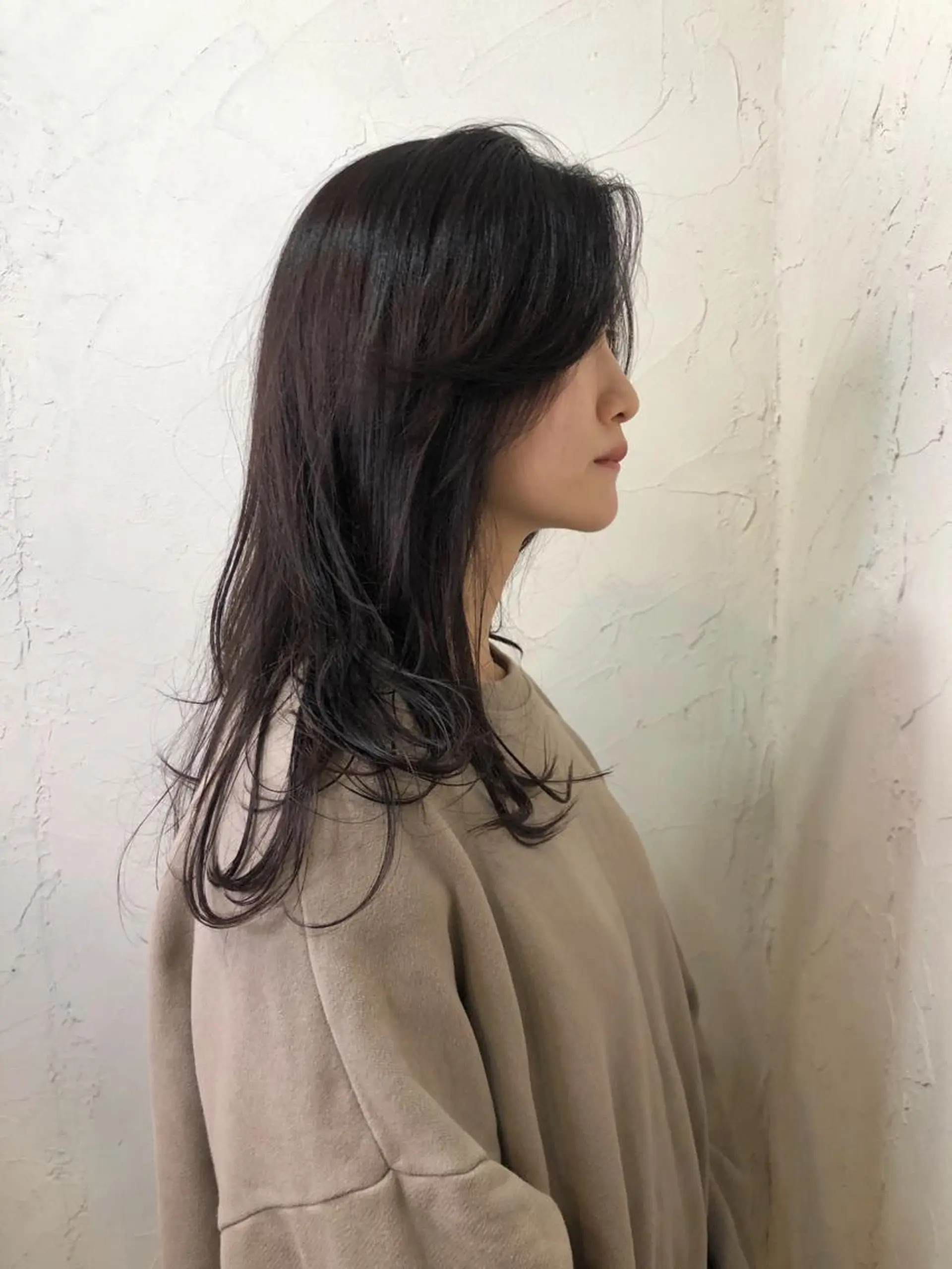 ロング カラー パープルカラー 久力琴音''透明感 カラー''アレンジのヘアスタイル