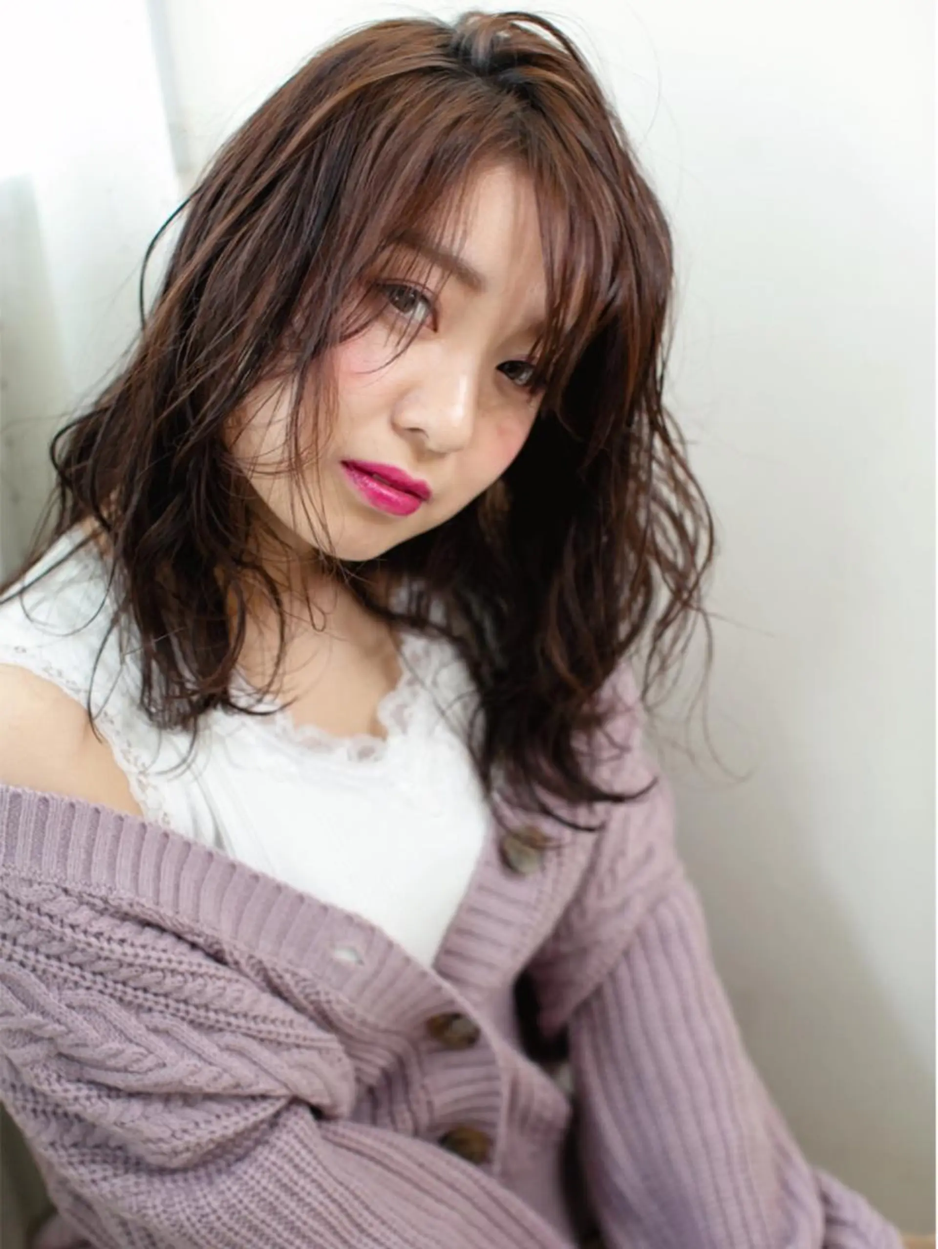 セミロング カラー ボブウルフ／ボブ Satsuki【名駅のヘアスタイル