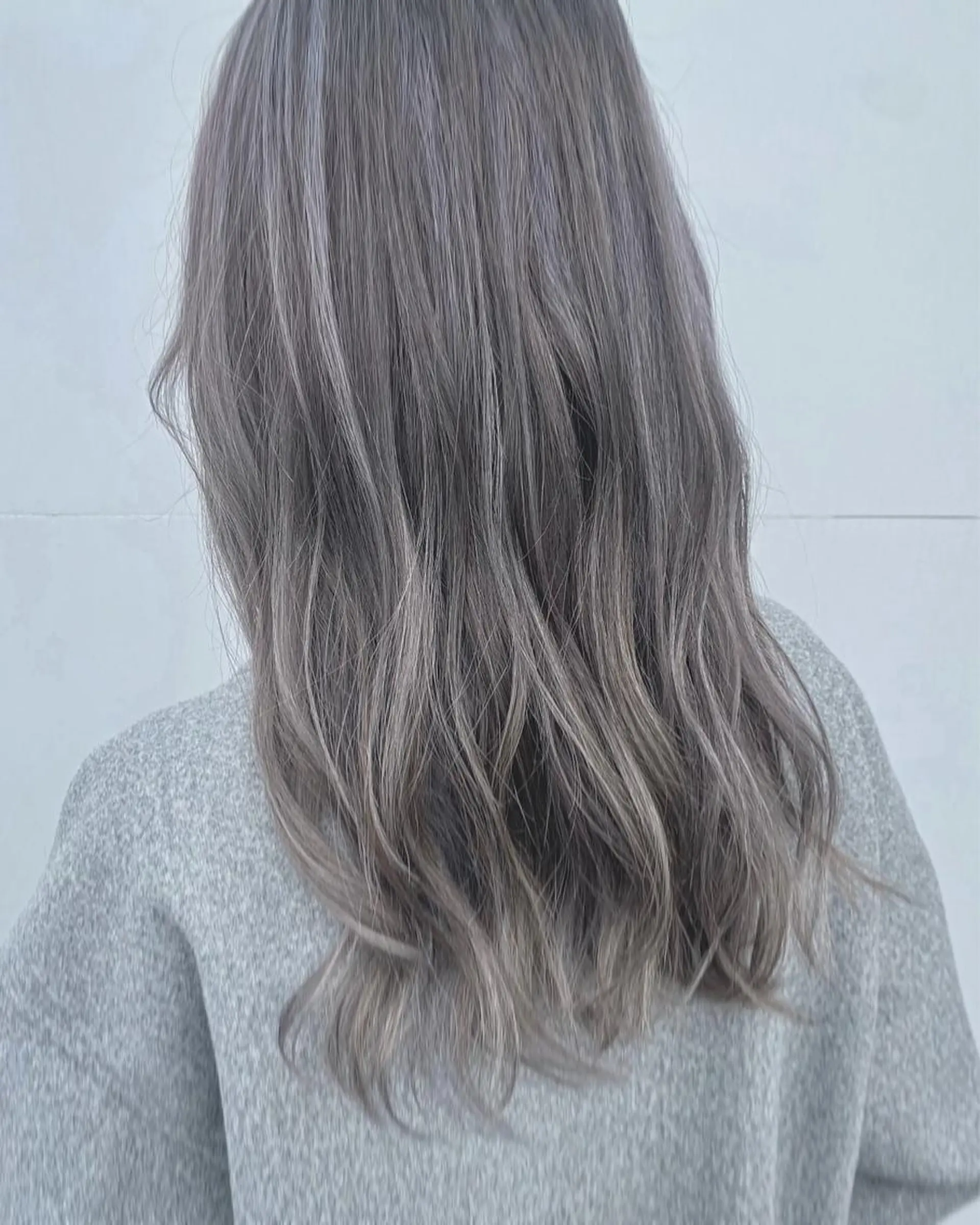 ロング カラー カット ヘアカラー 💘韓国カラー💘 クルミのヘアスタイル