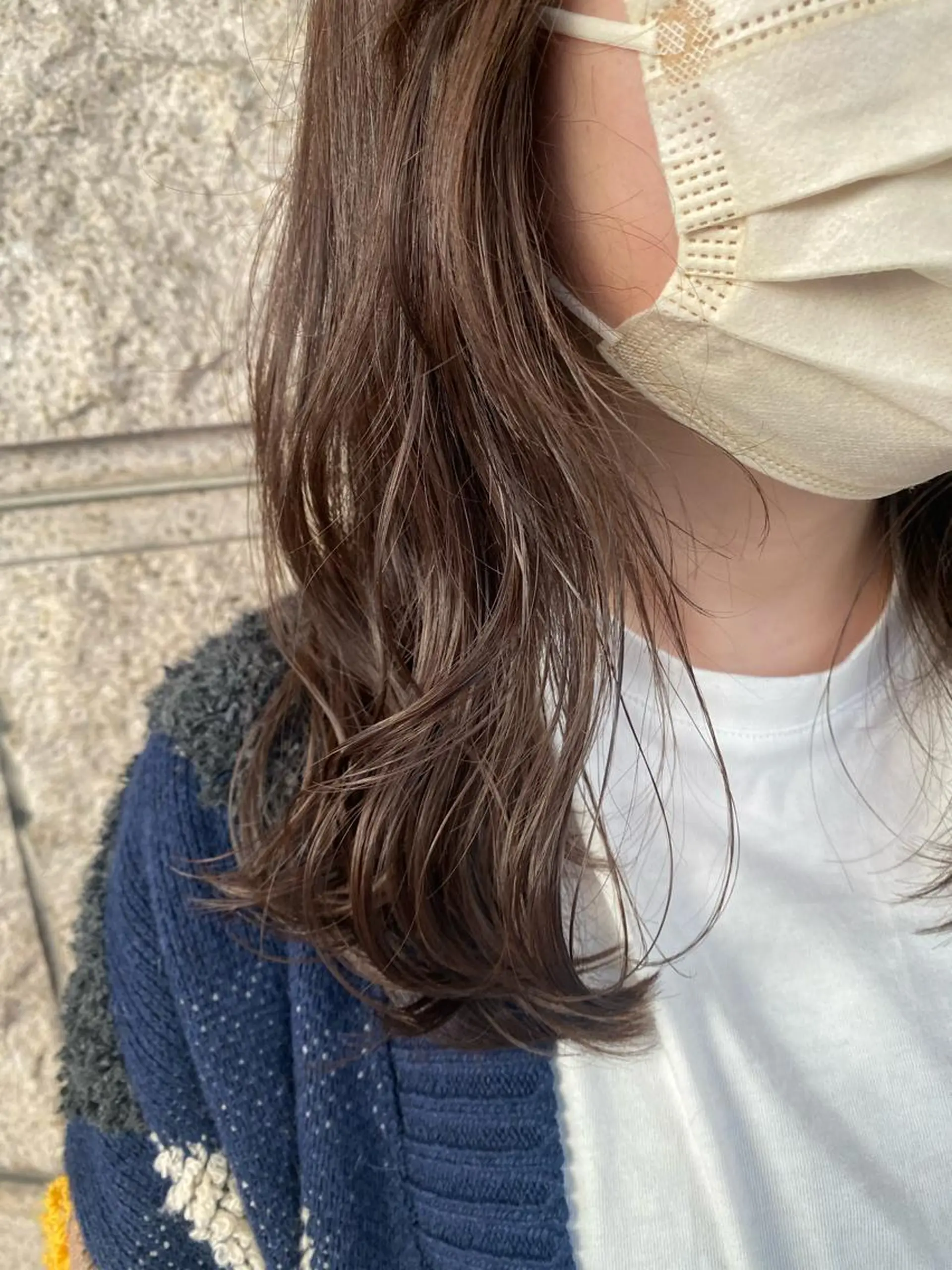 ミディアム カラー カット ヘアカラー トリートメント 藤原 侑香のヘアスタイル