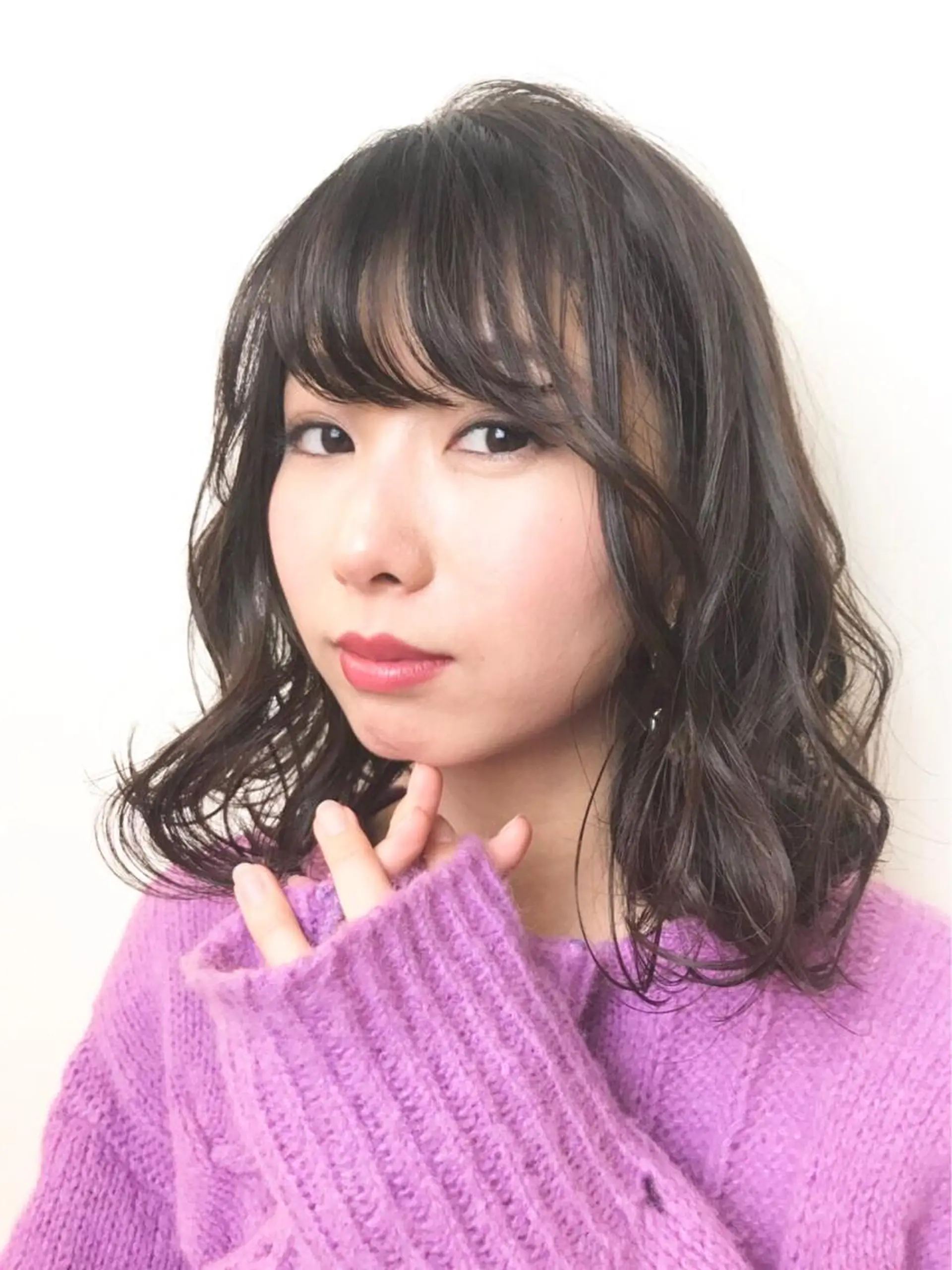 セミロング 岡山 亮介のヘアスタイル