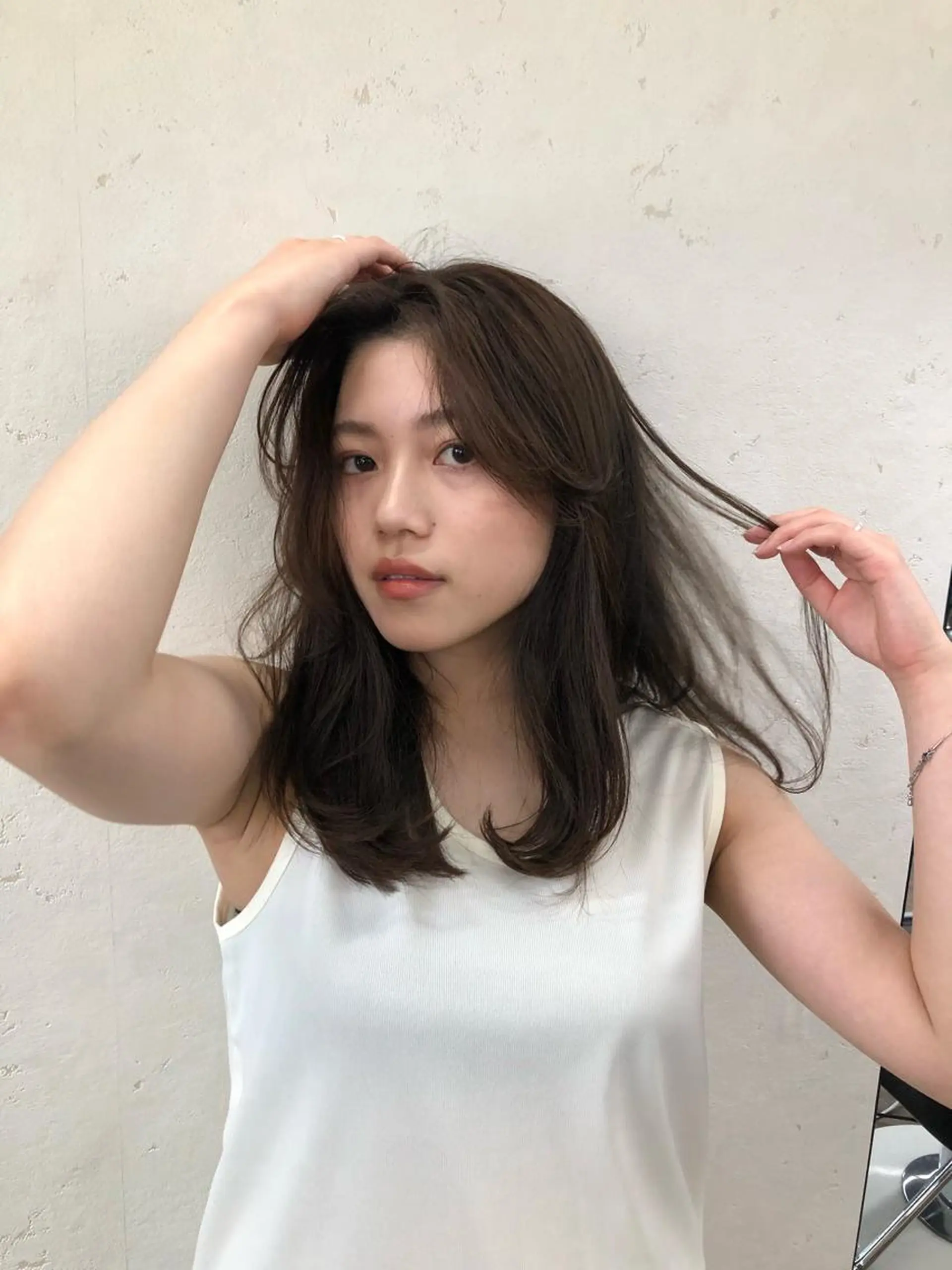 ミディアム カラー カット ヘアカラー トリートメント 竹下 了史のヘアスタイル