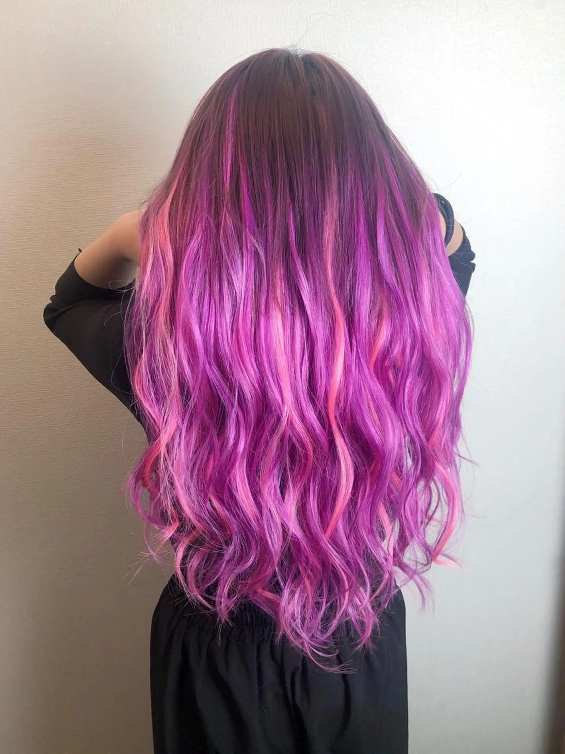 ロング カラー シールエクステ エクステ エクステ 是枝 さくらのヘアスタイル