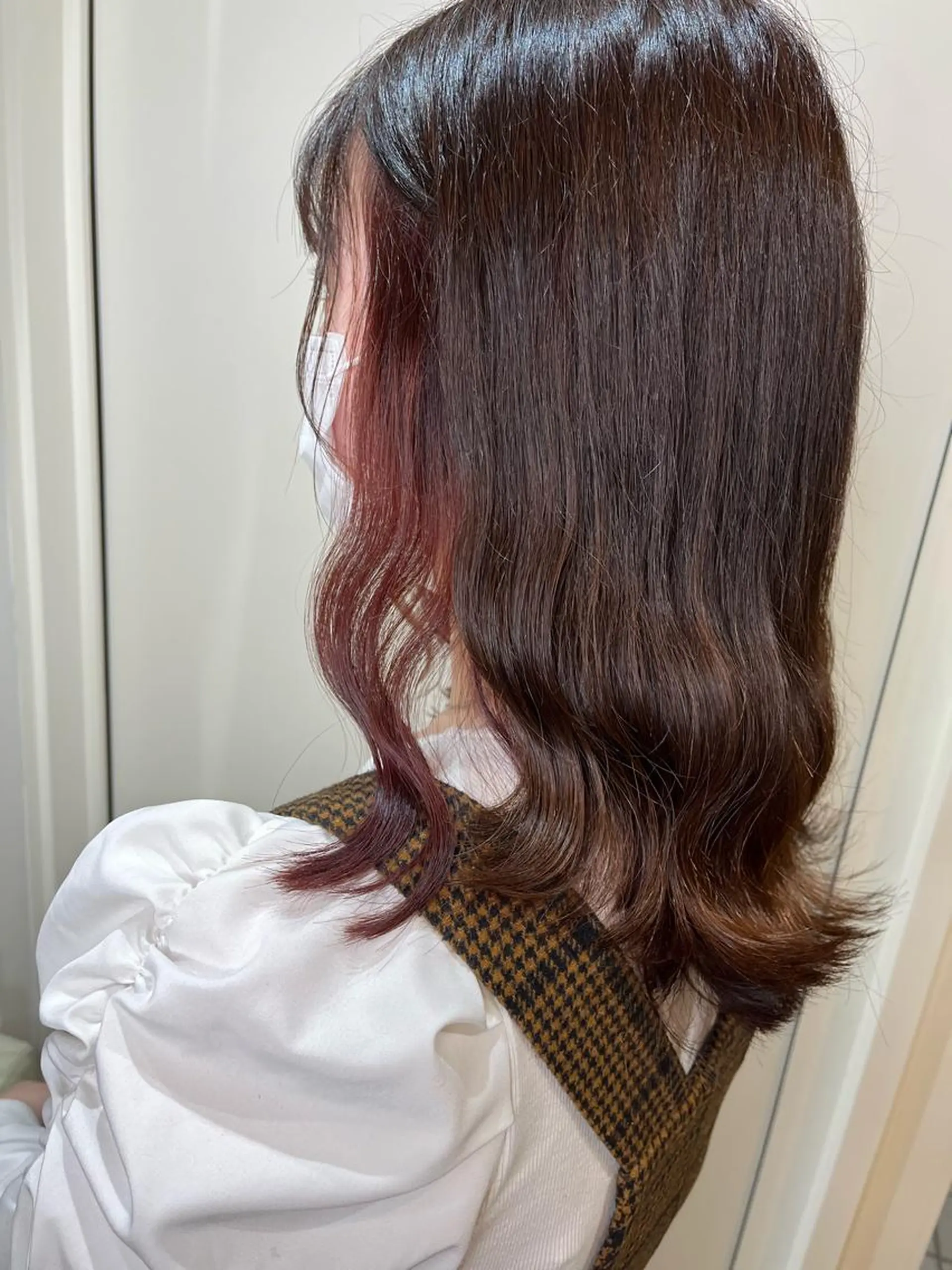 ロング カラー ブラウンカラー ピンクカラー ピンクブラウン Pocketいわき 深谷 智花のヘアスタイル