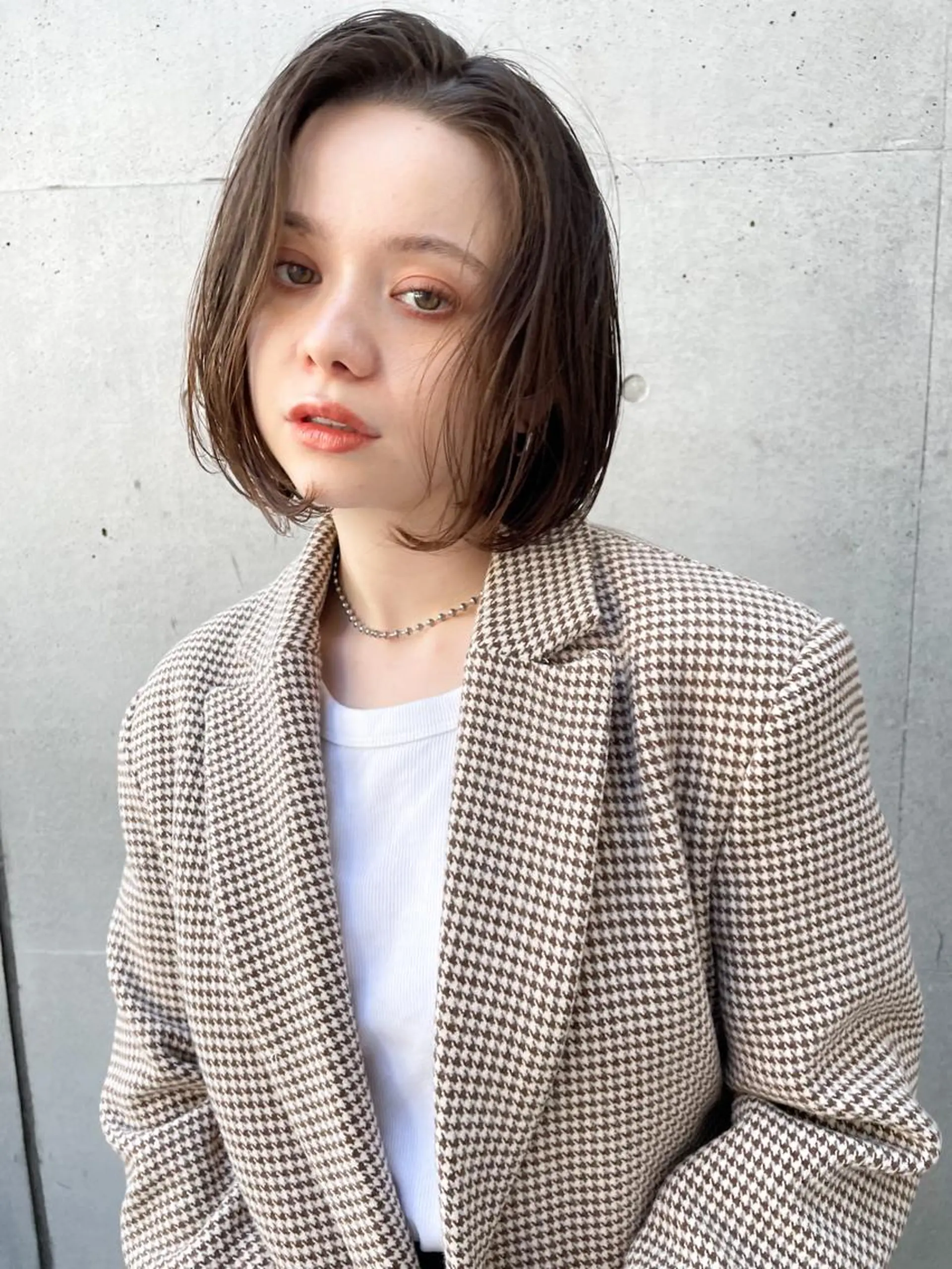 ミディアム ボブ 透明感カラー🥣 大平優香のヘアスタイル