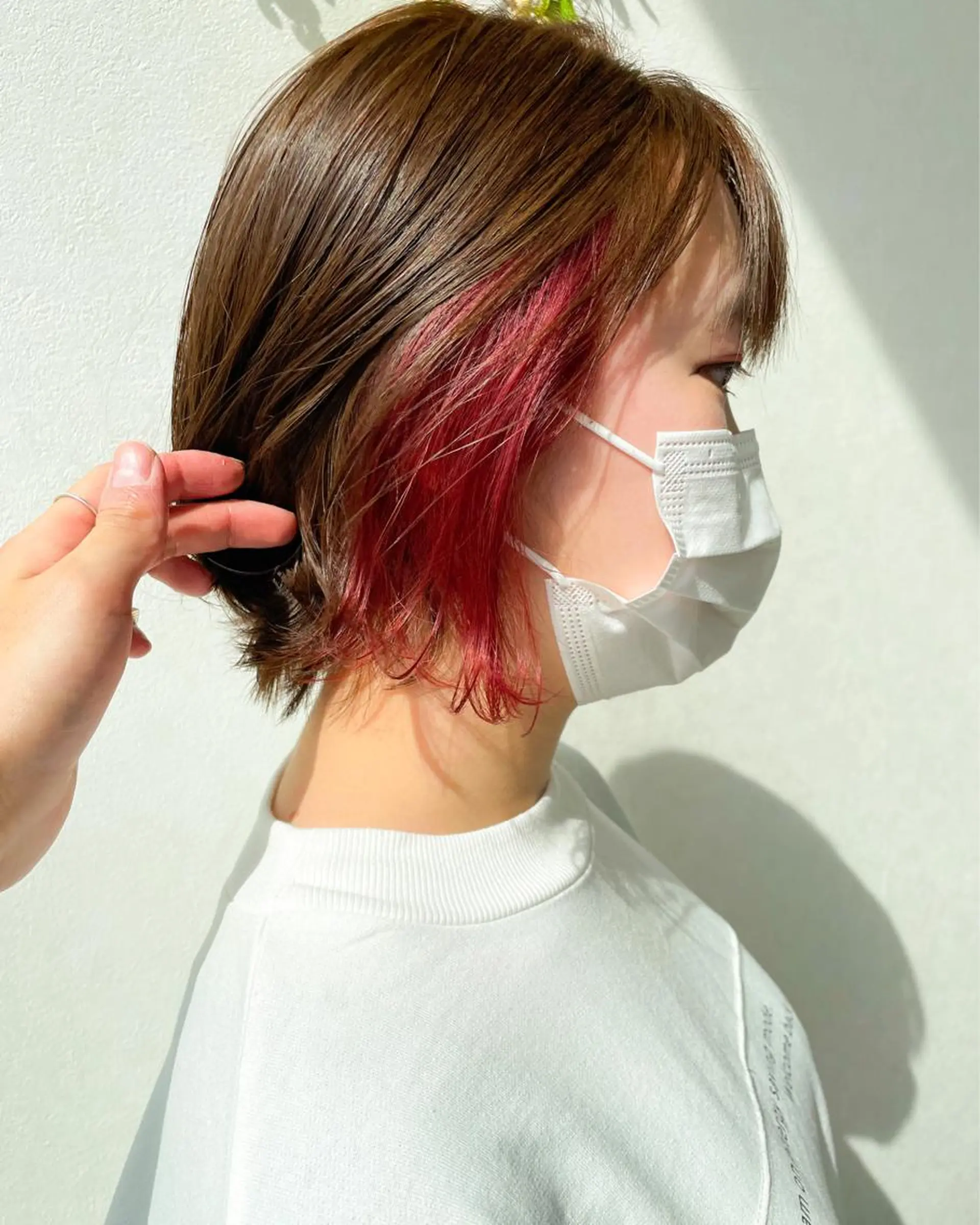 ショート カラー ピンクカラー バイオレットカラー ヘアカラー 髪質改善/ブリーチ 田代 龍我のヘアスタイル