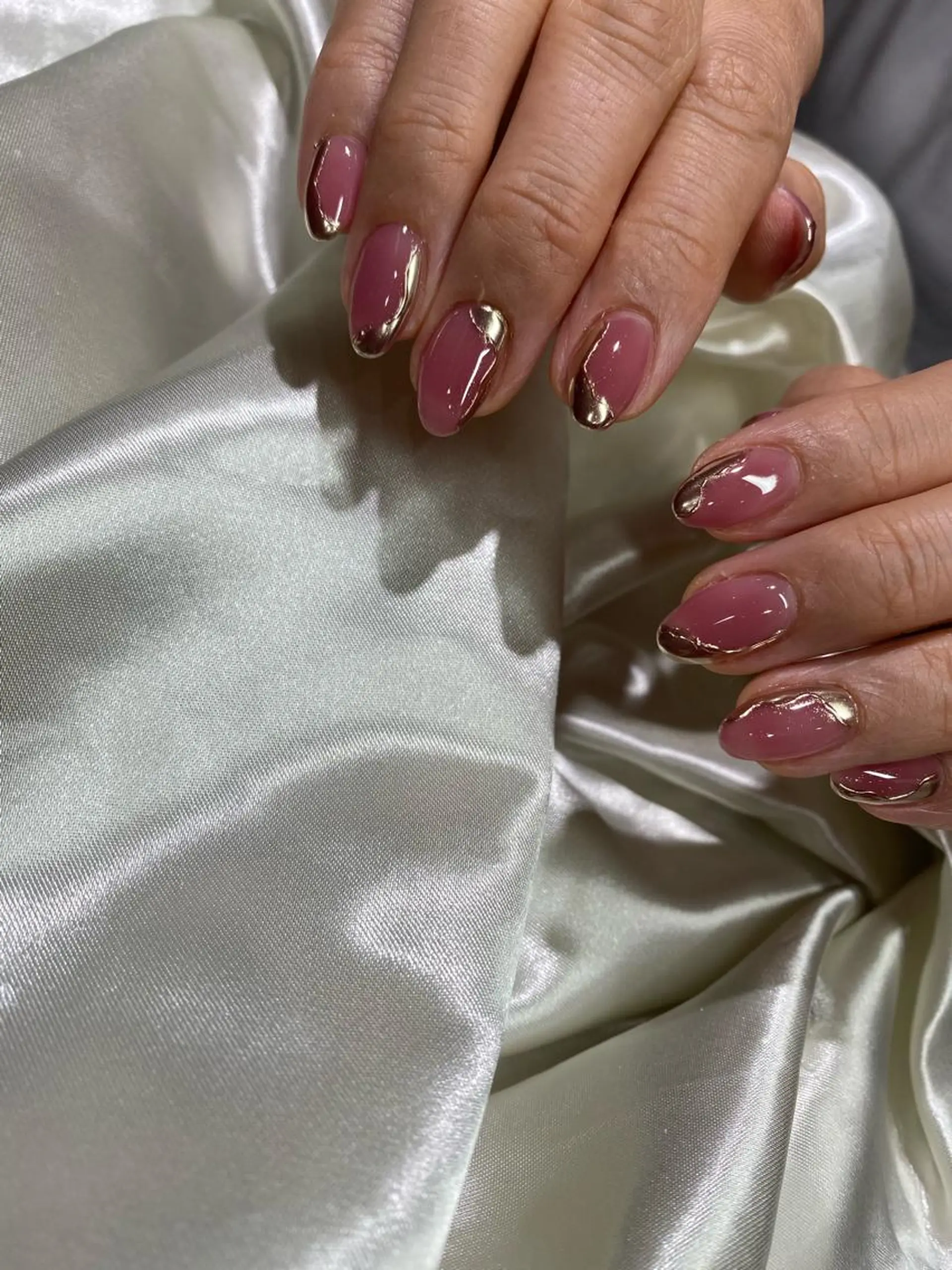 ネイル ミラーネイル 持ち込み ニュアンスネイル ピンク ハンドネイル ハンドケア Charme. NOBUKOのネイルデザイン