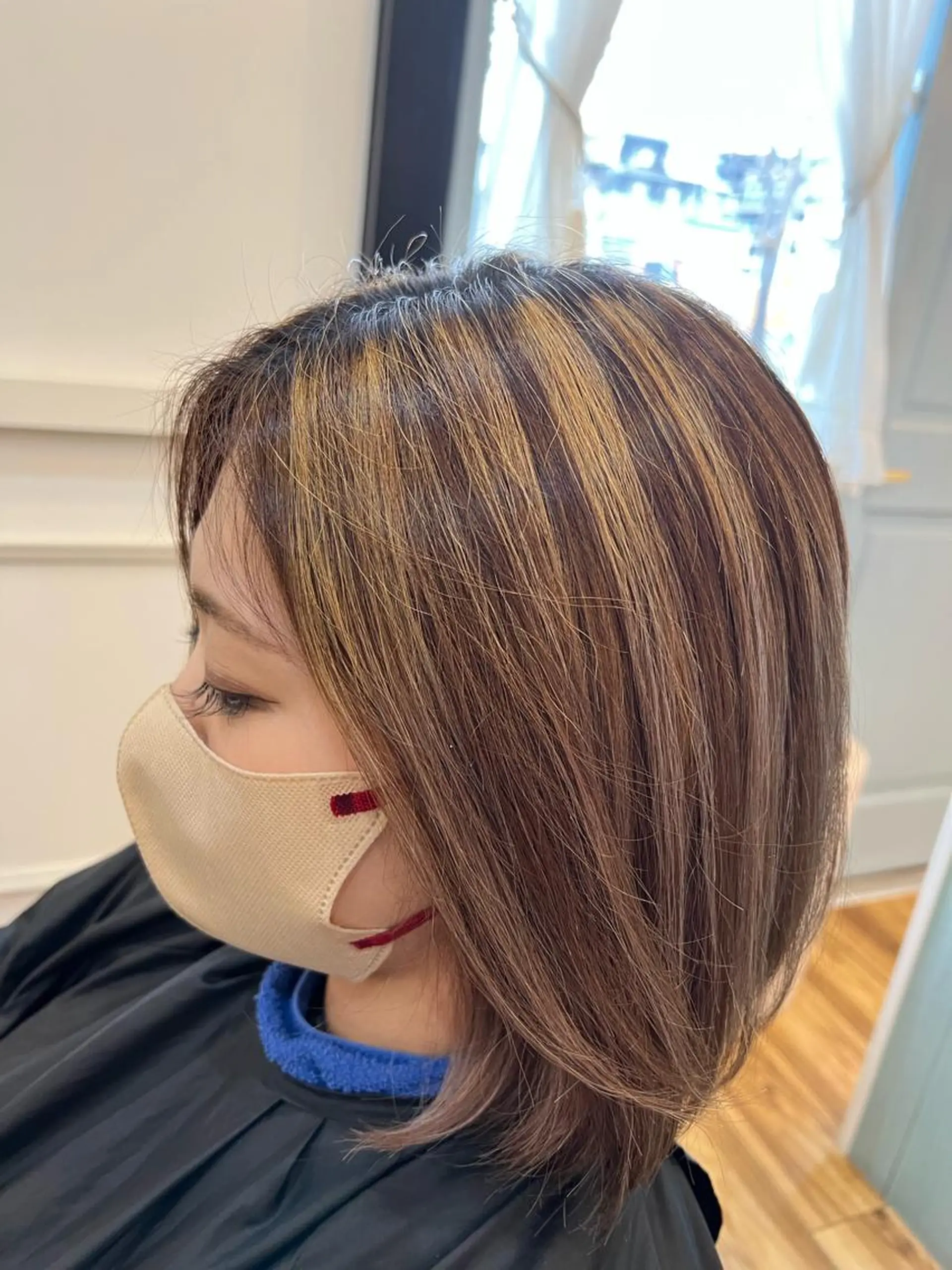 ミディアム カラー ハイライトカラー ハイライト 美容室Class所属・🐰ハイトーンカラー 畠山　渡🐰のヘアスタイル
