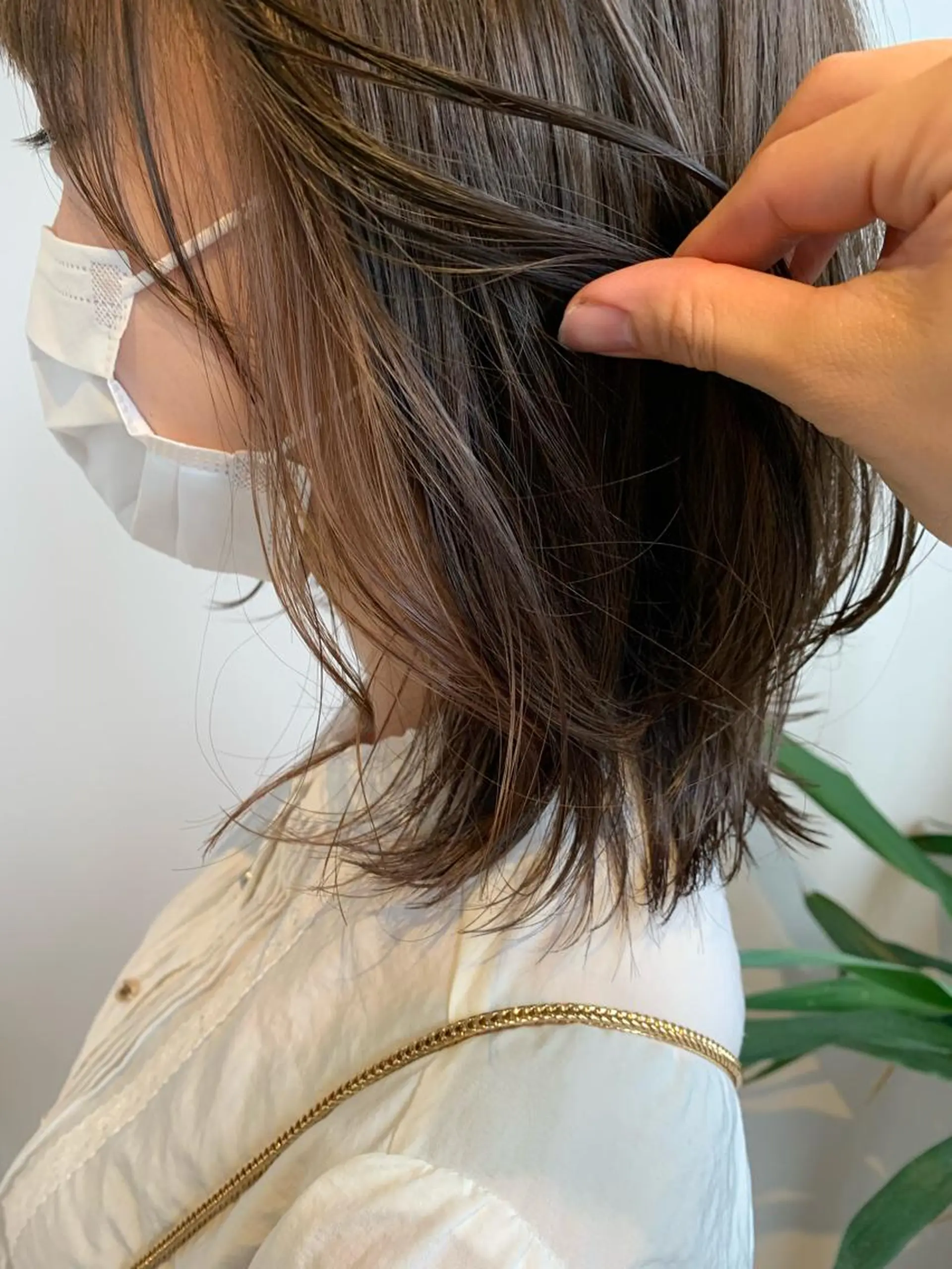 セミロング カラー ベージュカラー イヤリングカラー ヘアカラー トリートメント "小顔カット" Fuko.のヘアスタイル