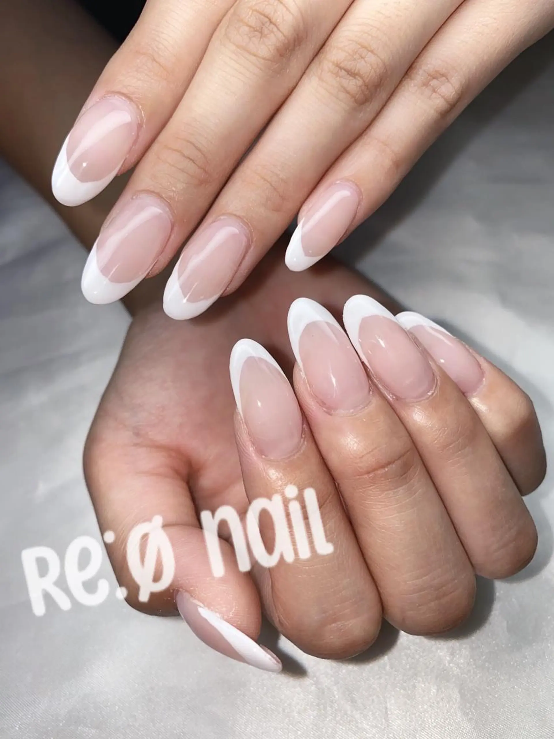 ネイル フレンチネイル ハンドネイル Re:Ø nail 🩵TSUJIのネイルデザイン