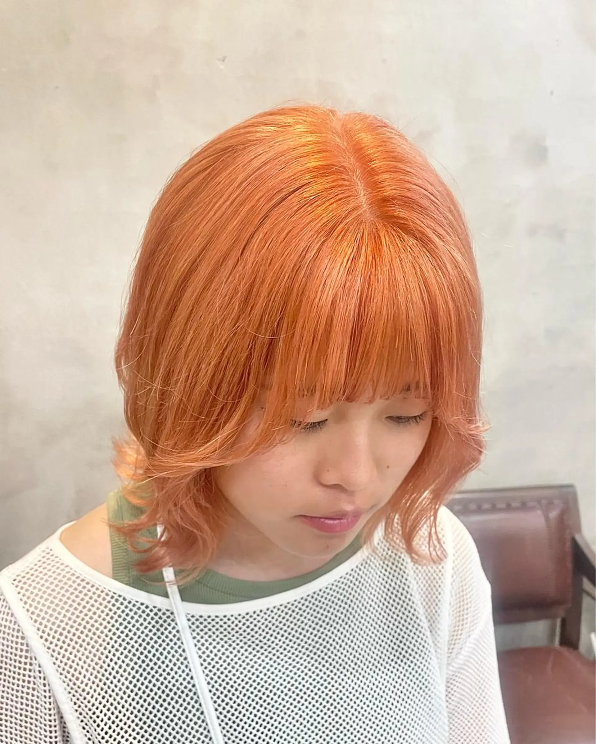 ミディアム カラー ヘアアレンジ ヘアカラー 【ピンク/韓国ヘア/ ヘアセット】亜海のヘアスタイル