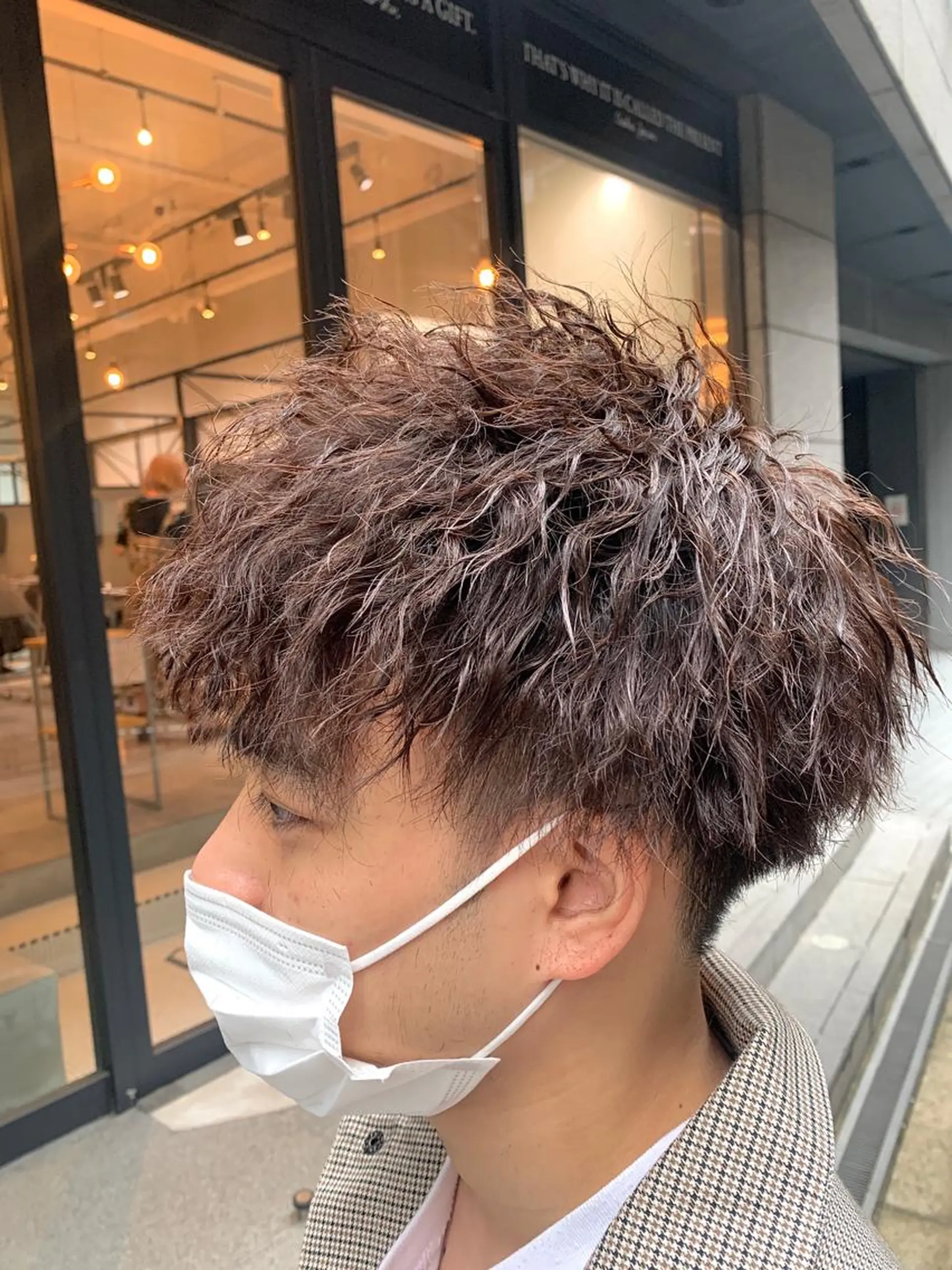 ショート パーマ メンズ 酸性ストレート/ブリ ーチなし/中村 匠のヘアスタイル