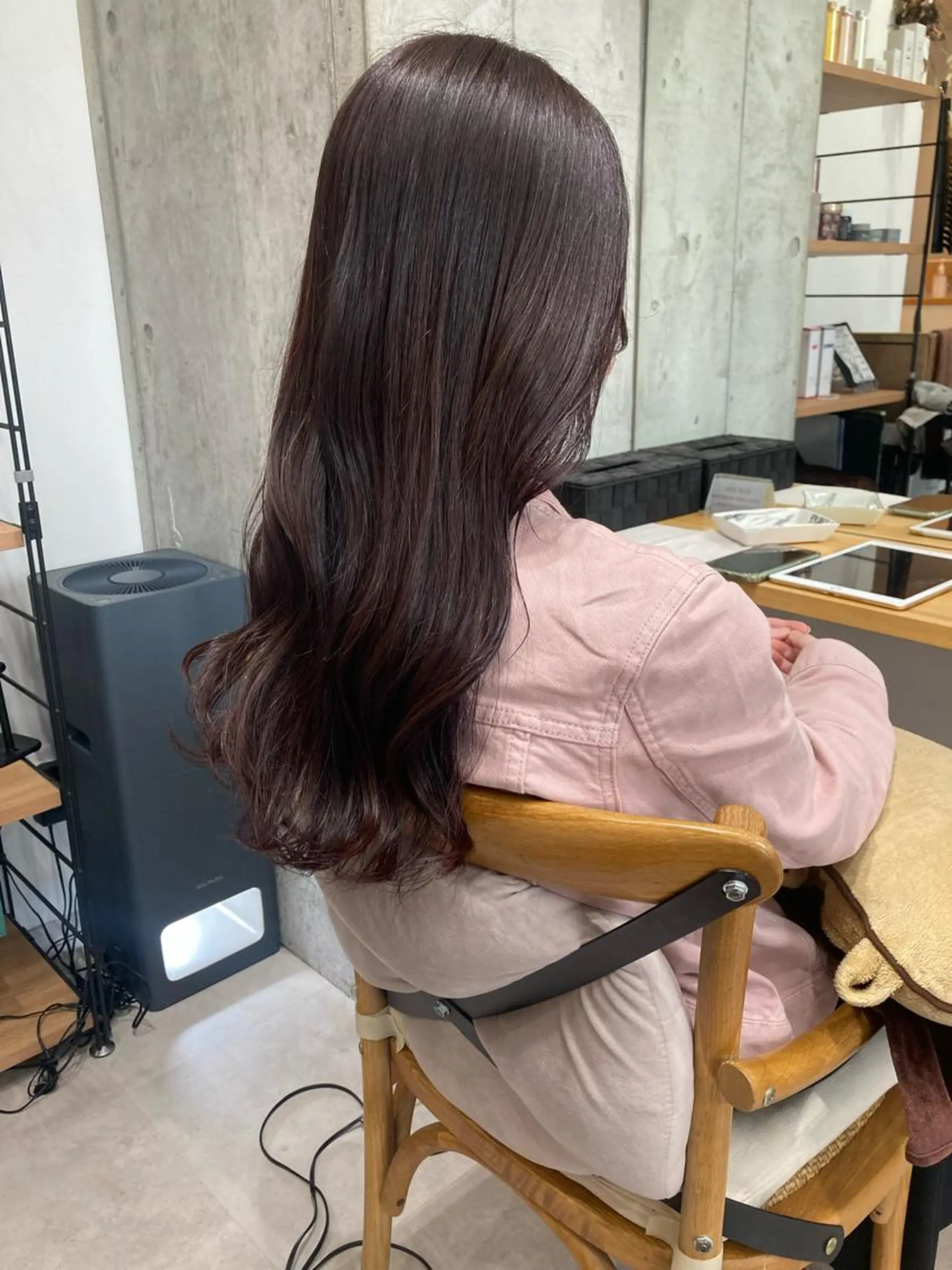 ロング ヘアカラー トリートメント ✨色持ちの良い艶 カラー✨蟹江真世のヘアスタイル