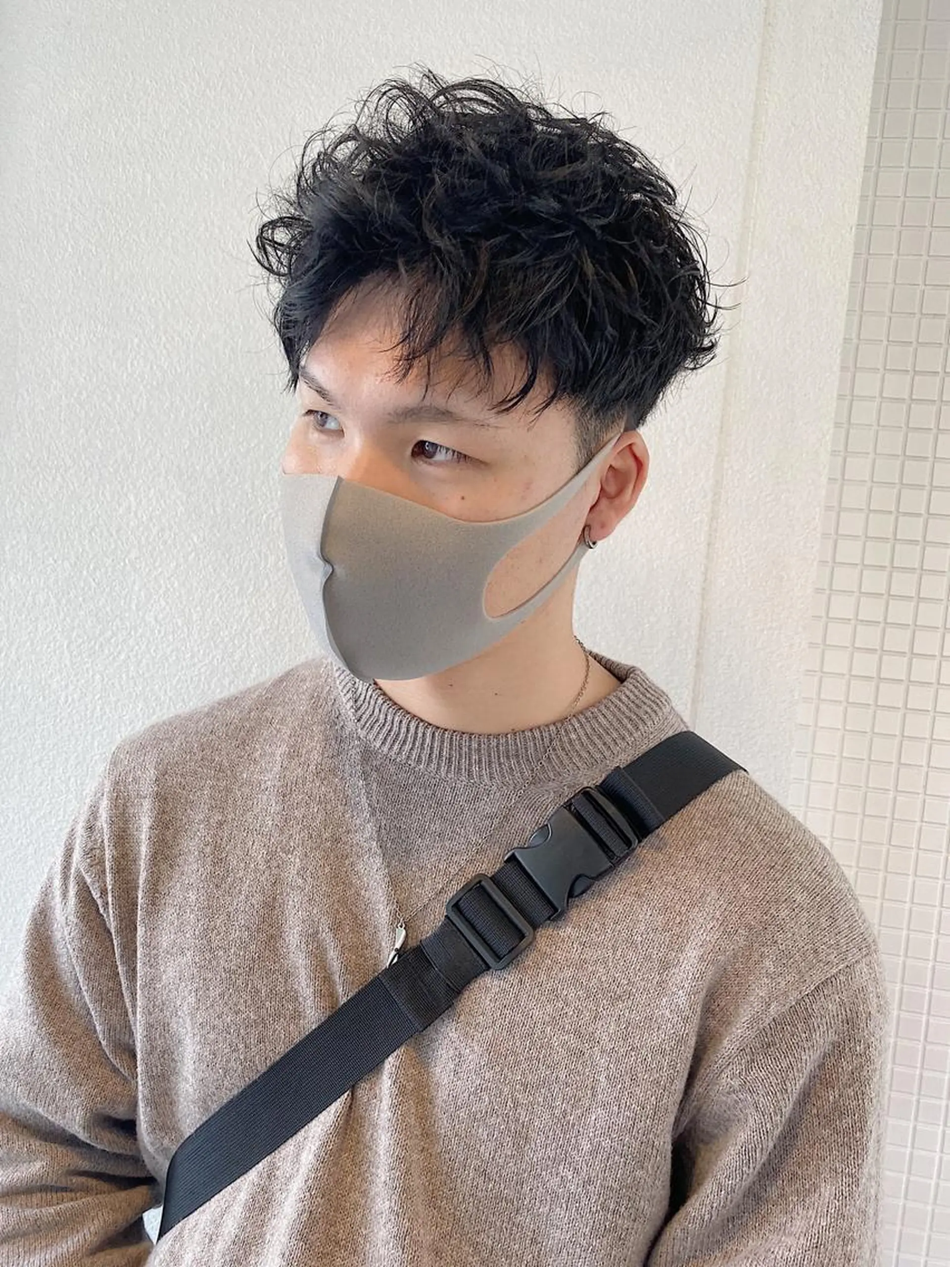 ショート パーマ ヘアアレンジ メンズ メンズパーマ 坂尻 嘉珠也のヘアスタイル