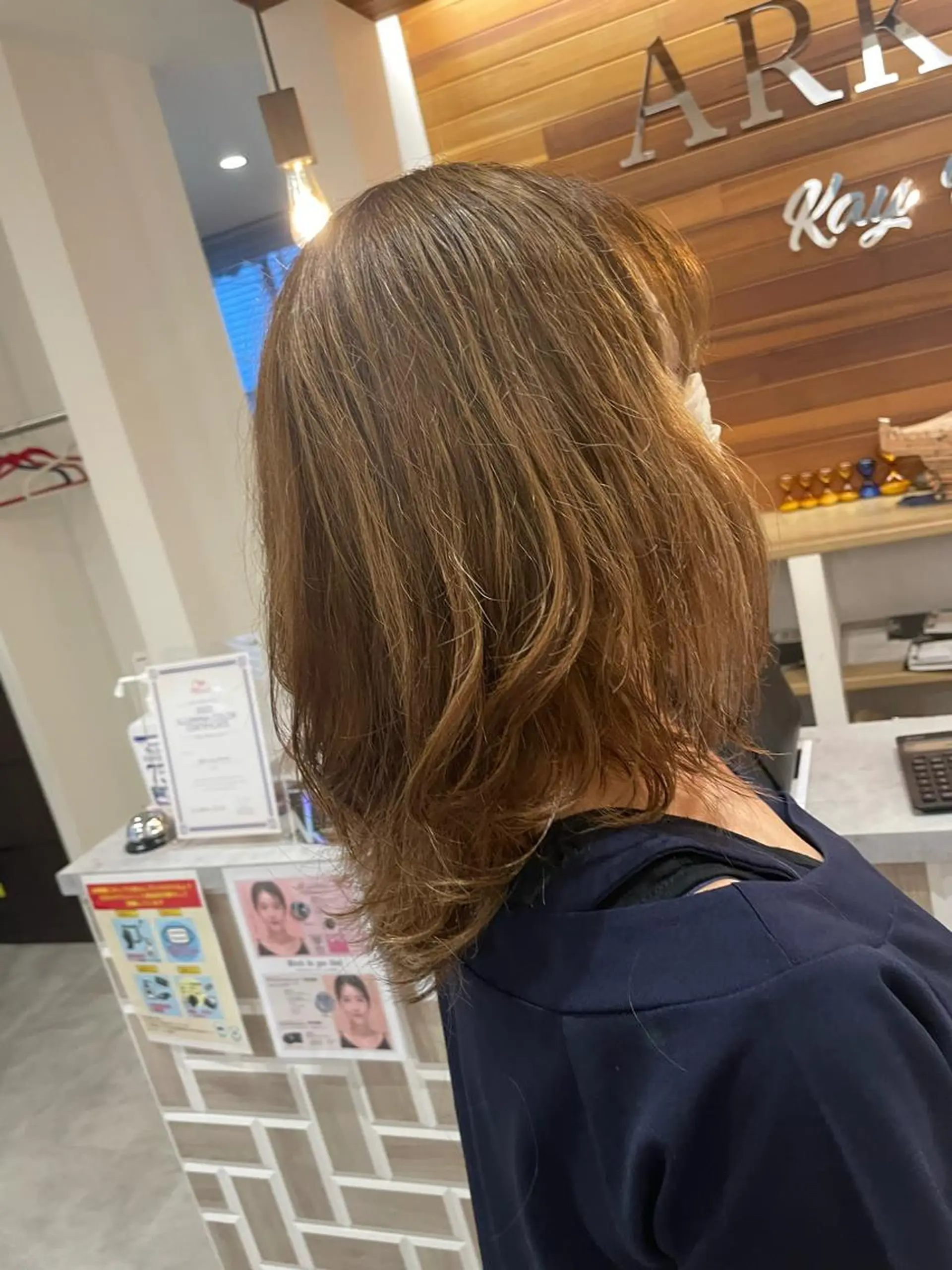 セミロング カラー riddle hair(駒生)所属・山越 美裕樹のヘアスタイル