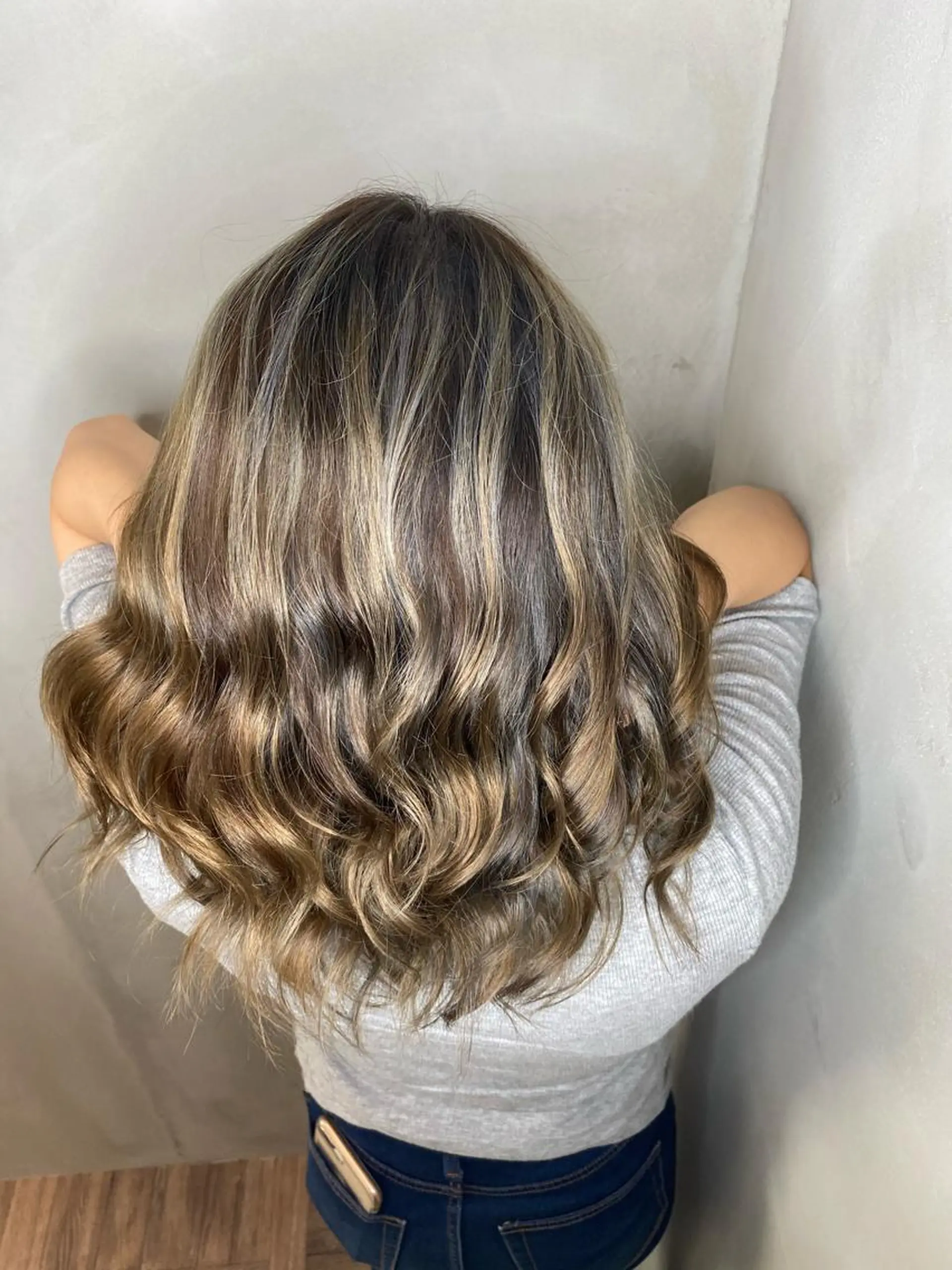 ミディアム カラー ヘアアレンジ カット ヘアカラー トリートメント Belle hair Design青野大貴のヘアスタイル