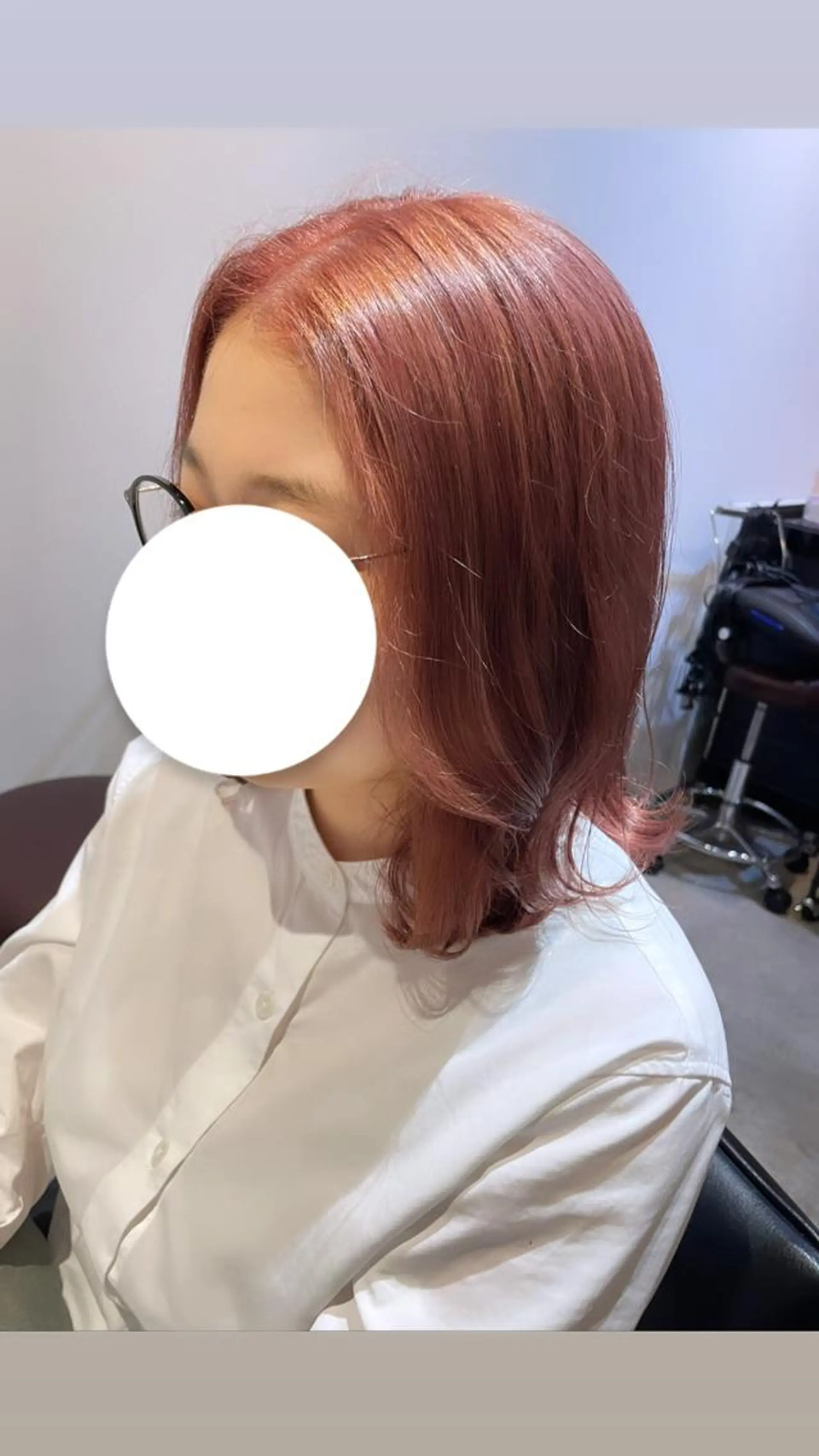 ミディアム カラー ヘアアレンジ ブリーチ 透明感カラー ピンクカラー ヨシンモリ レイヤーカット REONA🪽✨ 日常に馴染む髪🫧のヘアスタイル