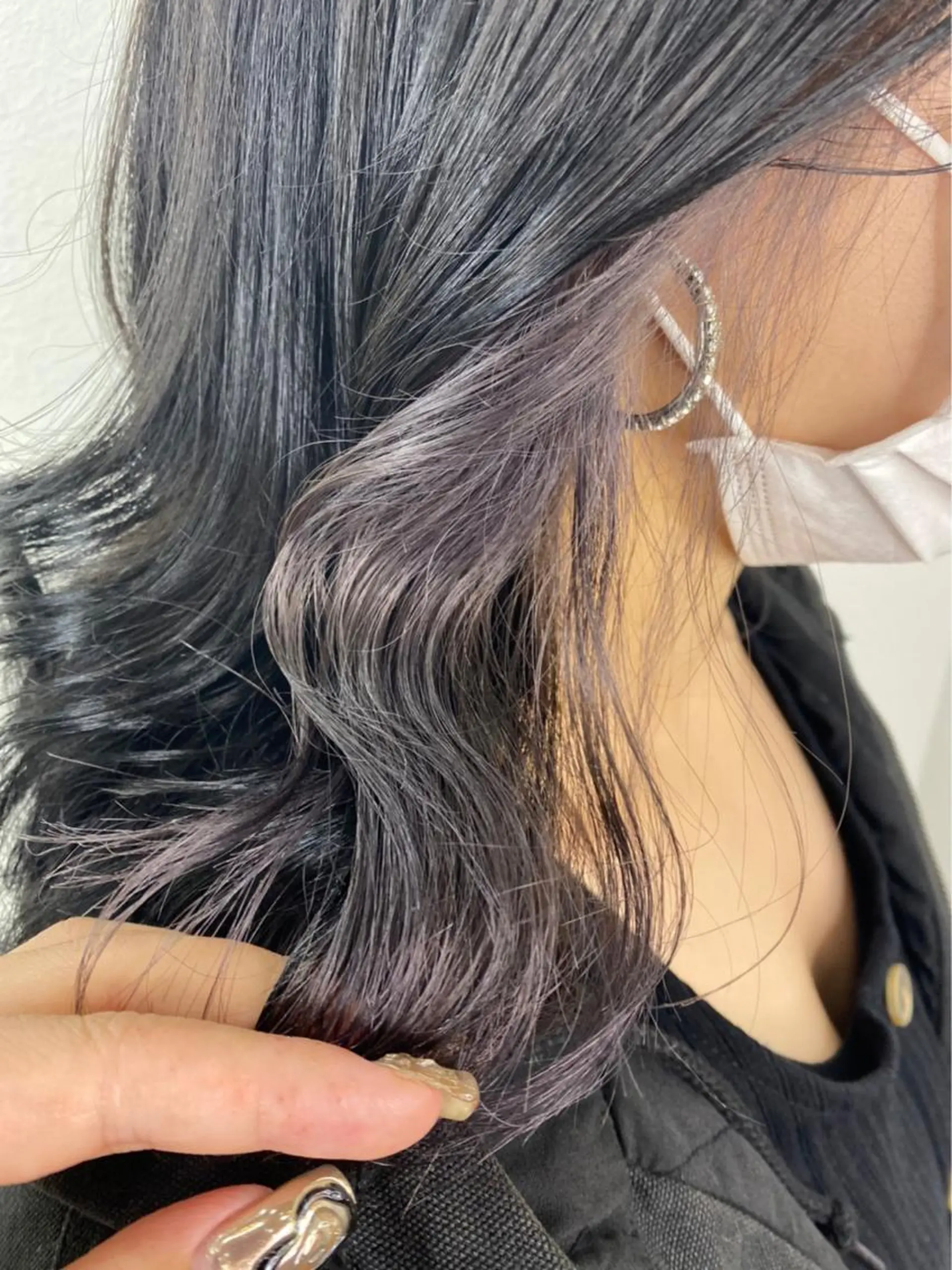 ロング カラー ラベンダーカラー 遠藤沙也加 /レイヤーカットのヘアスタイル